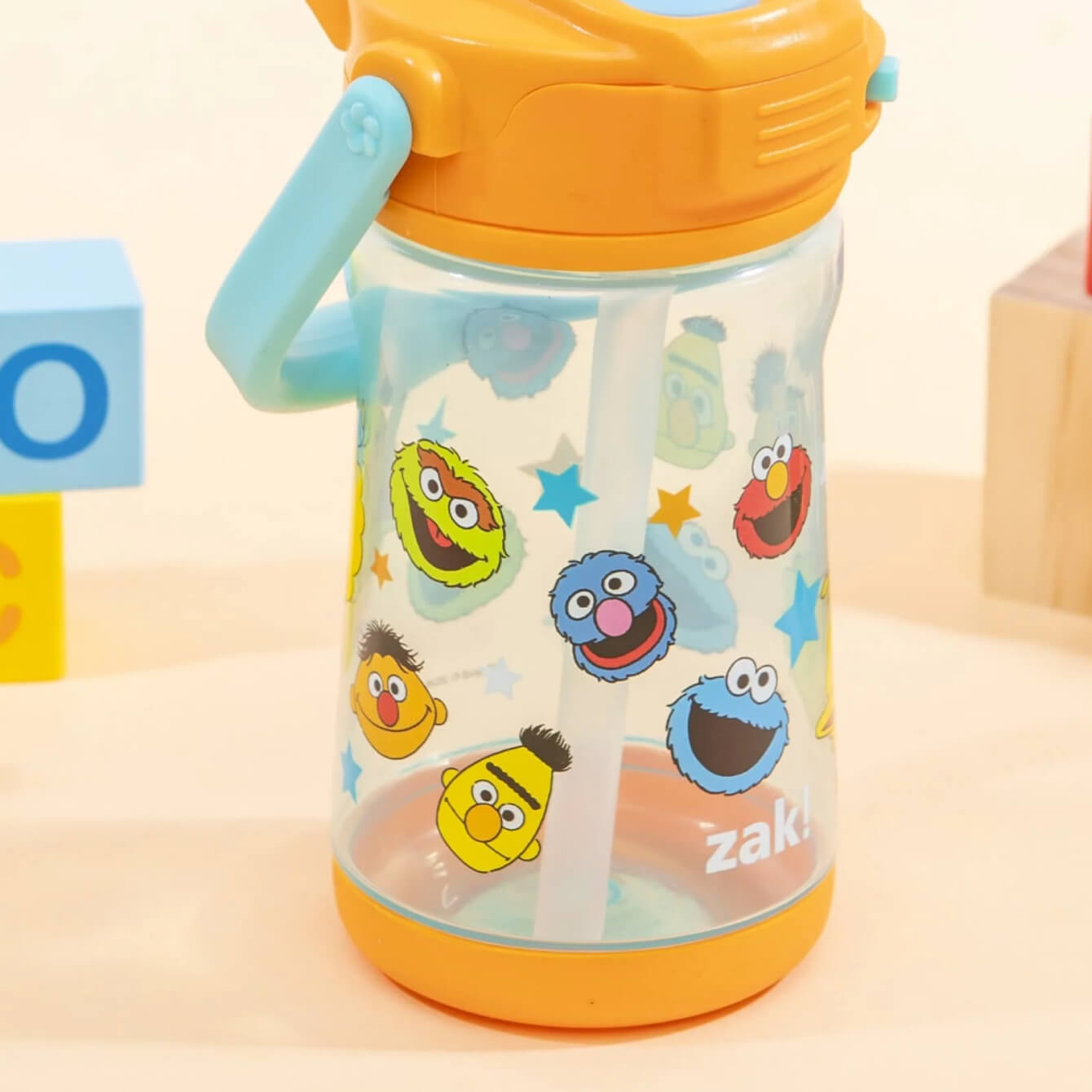 kids water bottle with sesame street characters