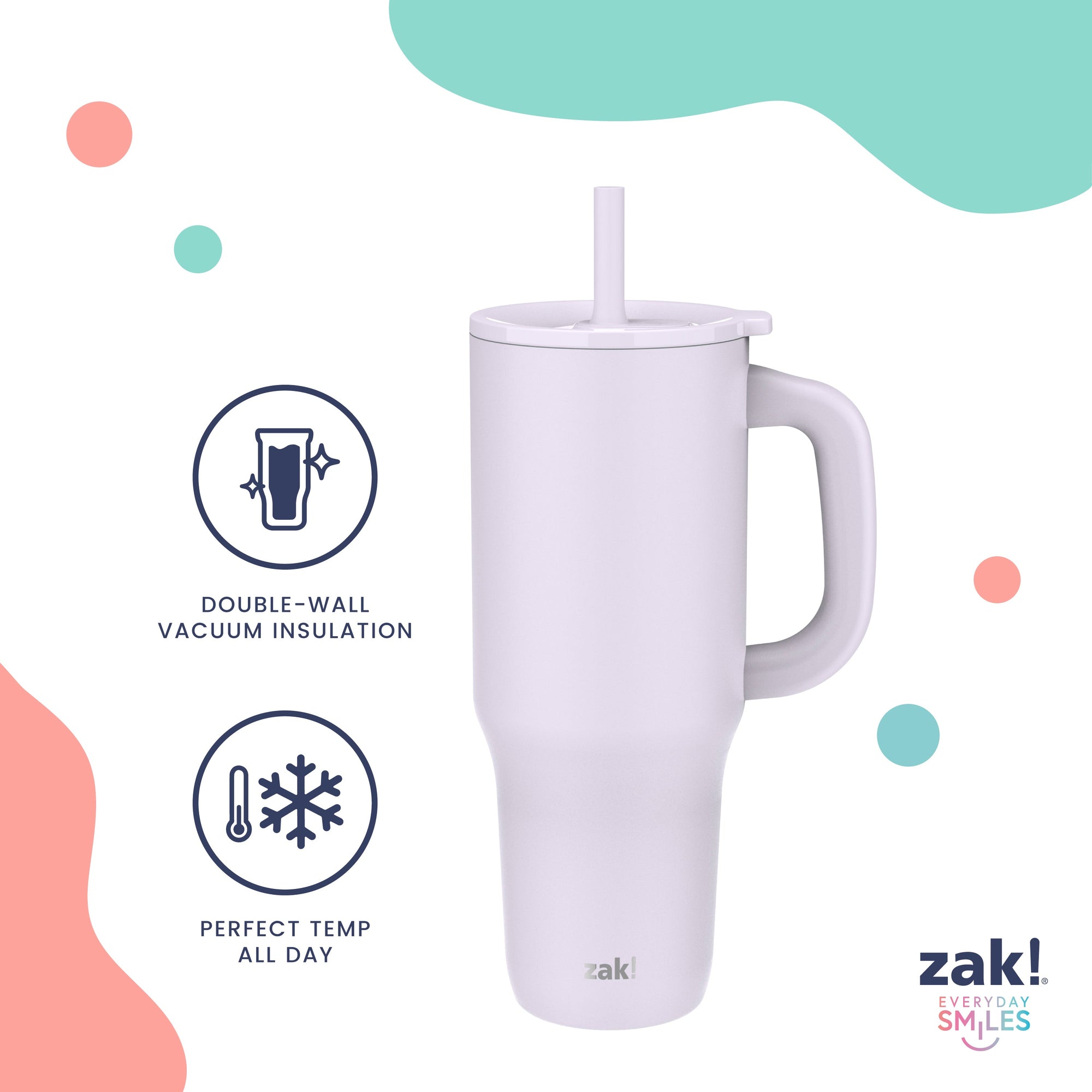 Sutton Insulated Straw Tumbler Shine Bright - Razzberry, 40 ounces