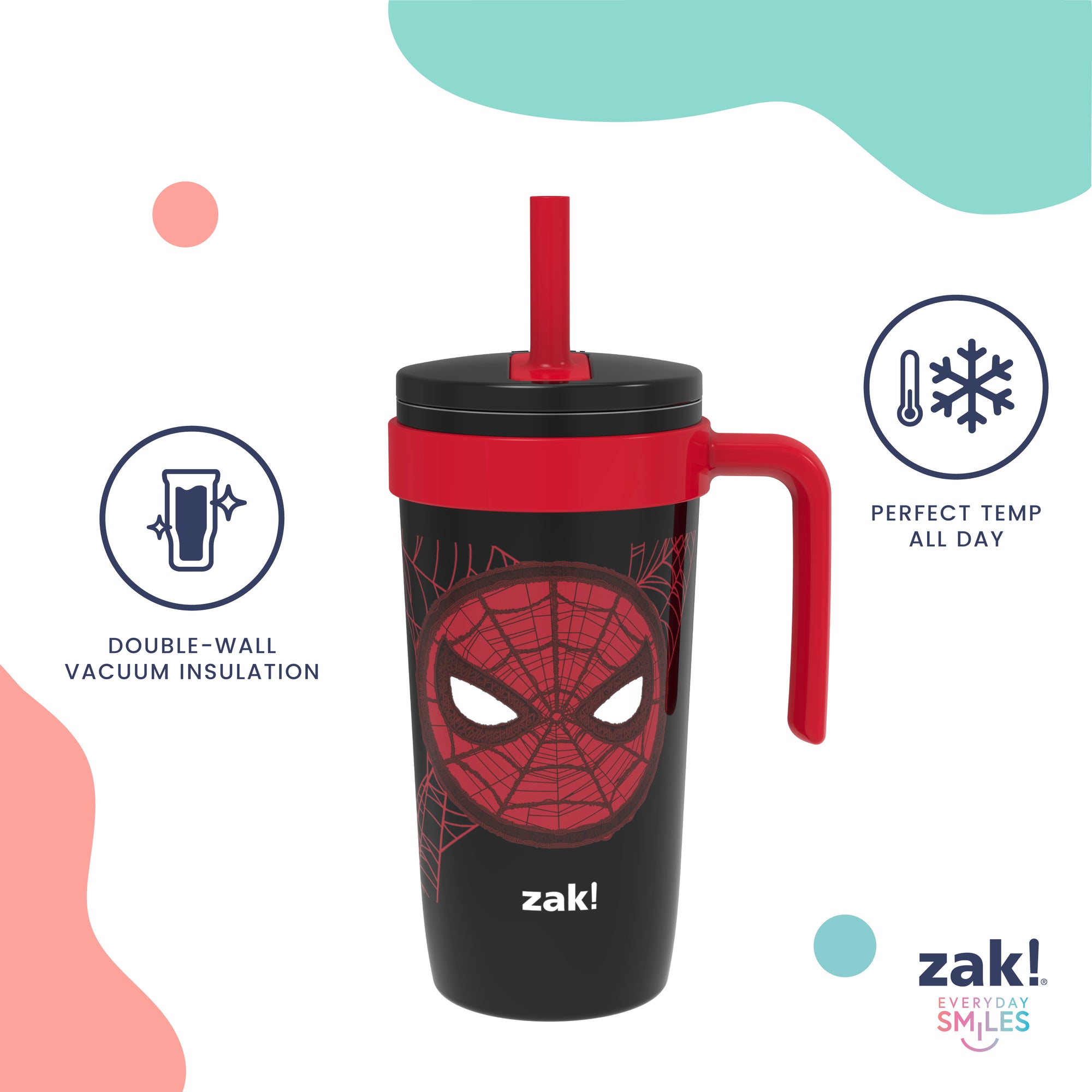 Fairway Kids Insulated Straw Tumbler - Spider-Man, 18 ounces