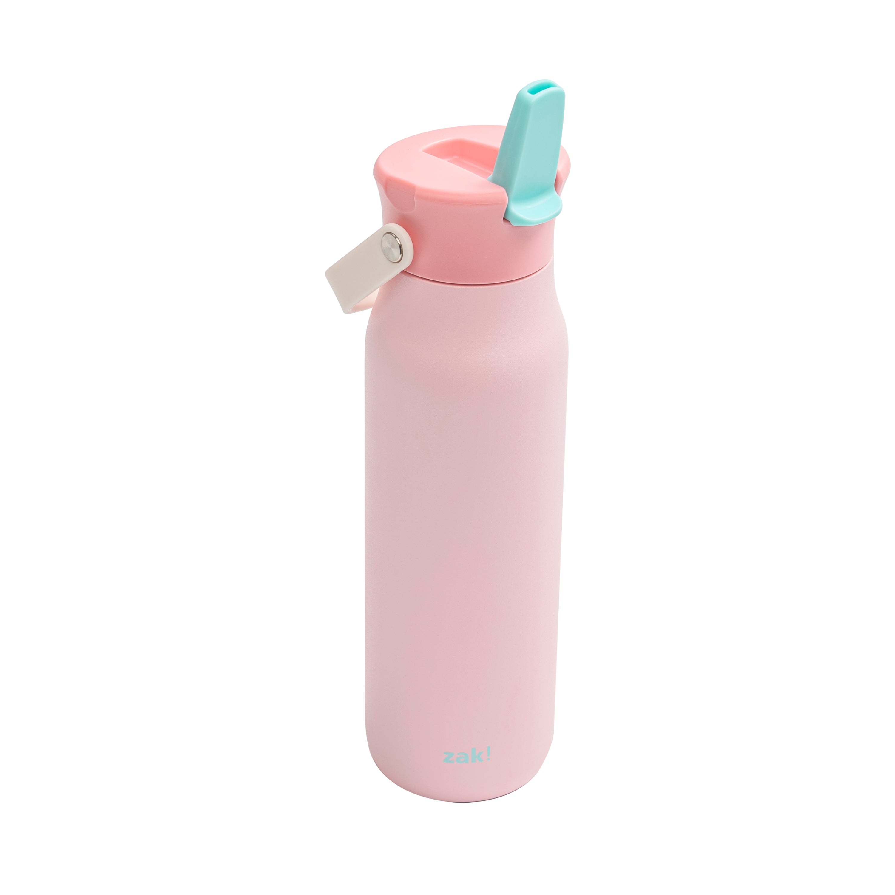 Harmony Stainless Steel Water Bottle with Flip-Up Straw Spout - Soft Pink, 32 ounces