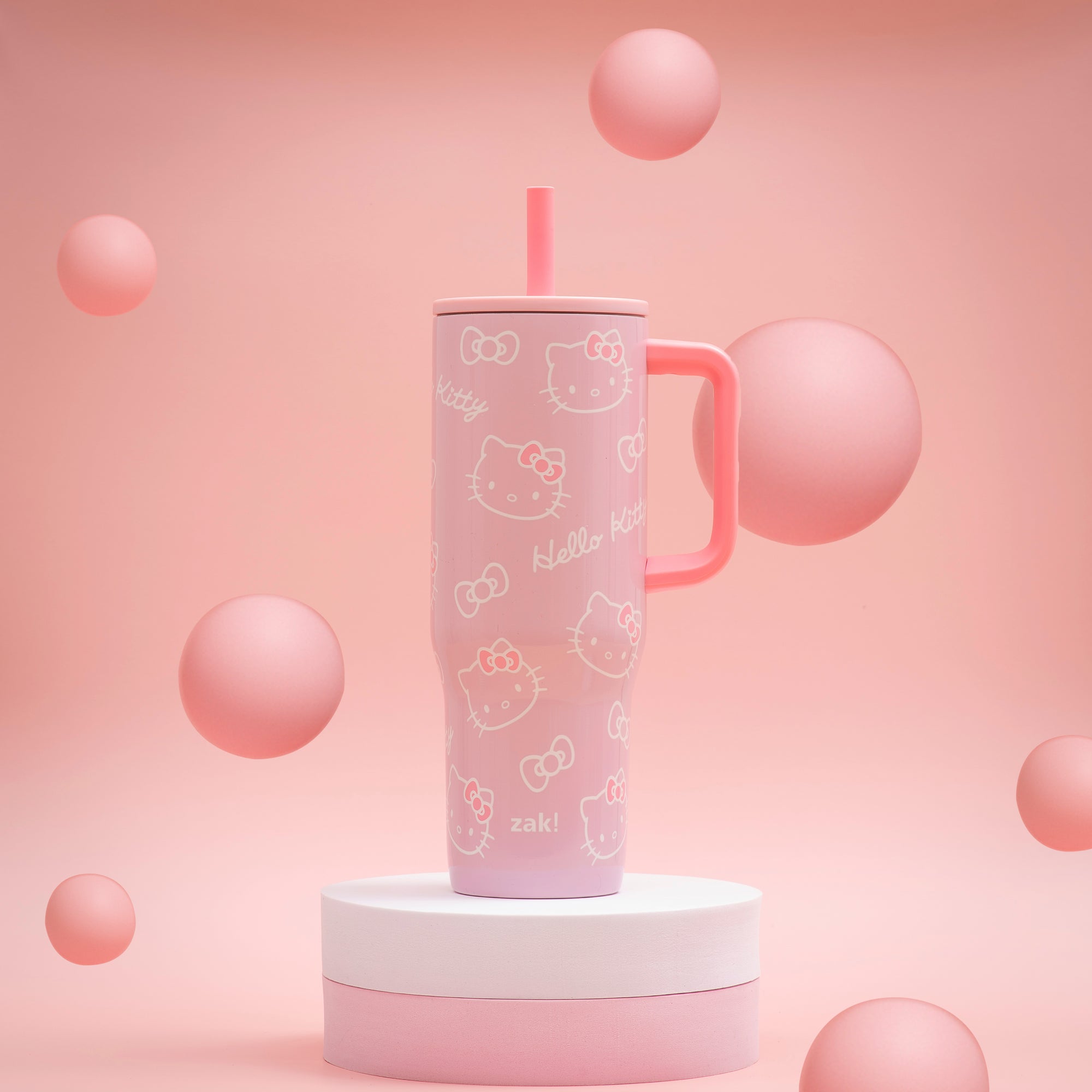 Sutton Insulated Straw Tumbler with Splash-Proof Lid - Hello Kitty, 30 ounces