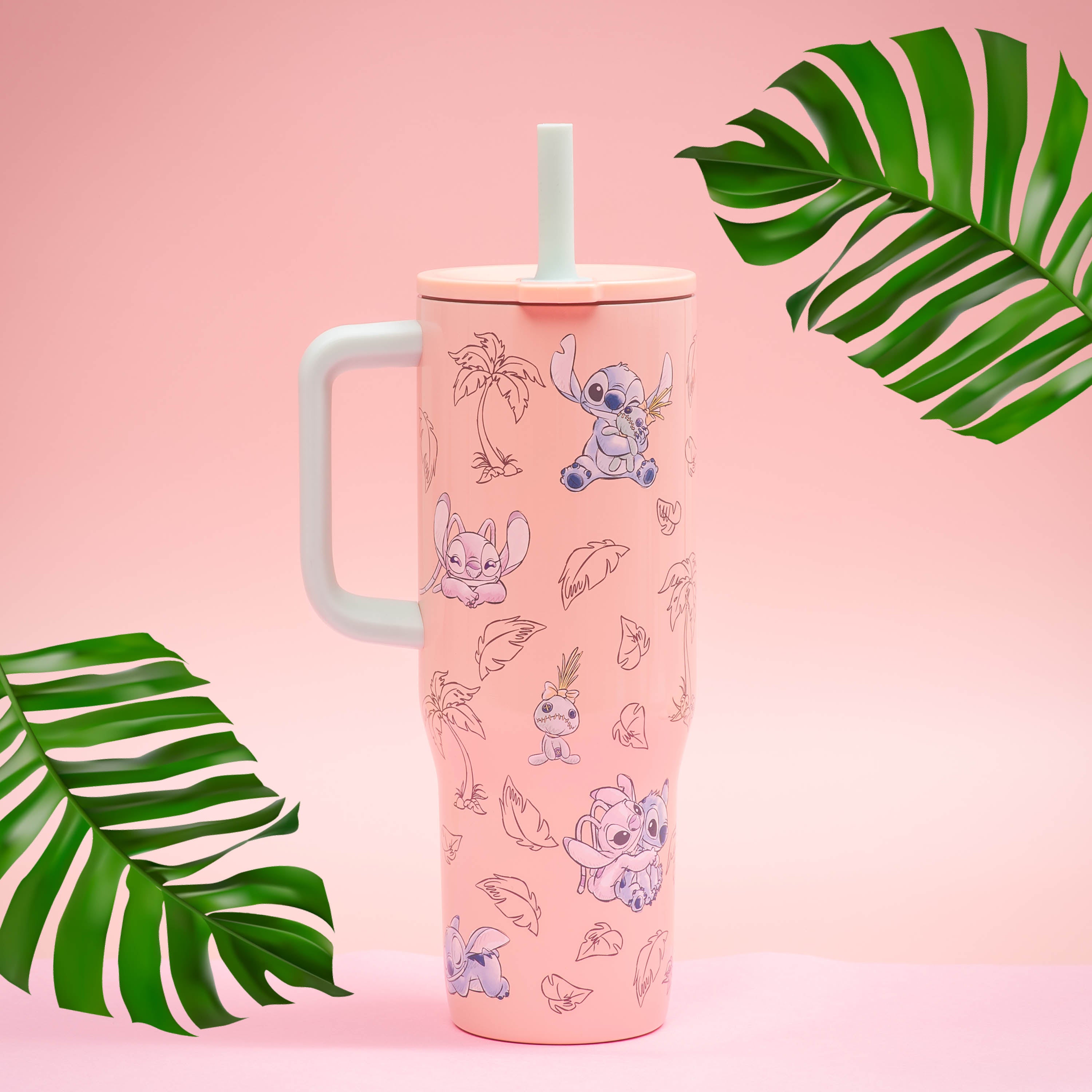 Sutton Insulated Straw Tumbler with Splash-Proof Lid - Lilo & Stitch, 30 ounces