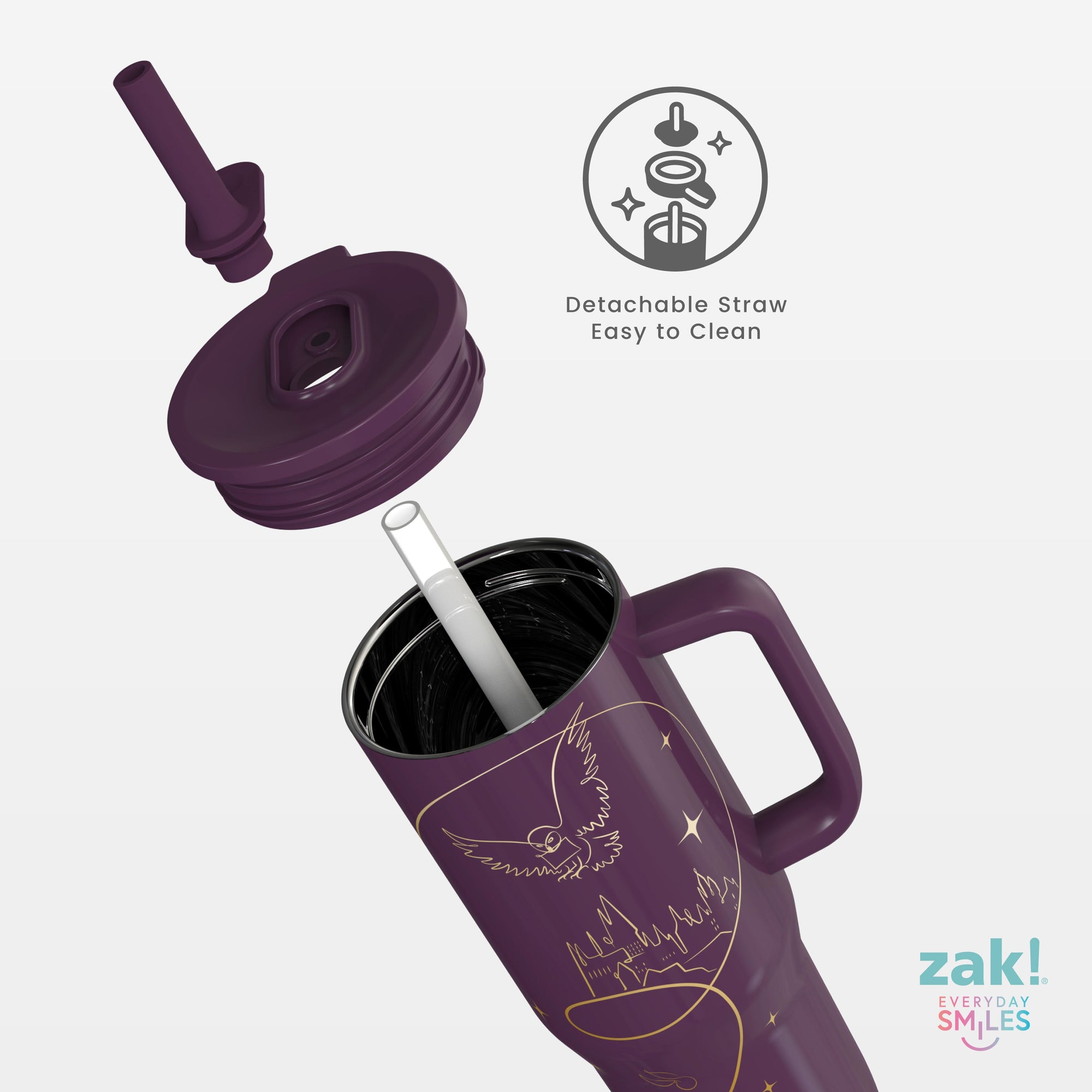 Sutton Insulated Straw Tumbler with Splash-Proof Lid - Lilo & Stitch, 30 ounces