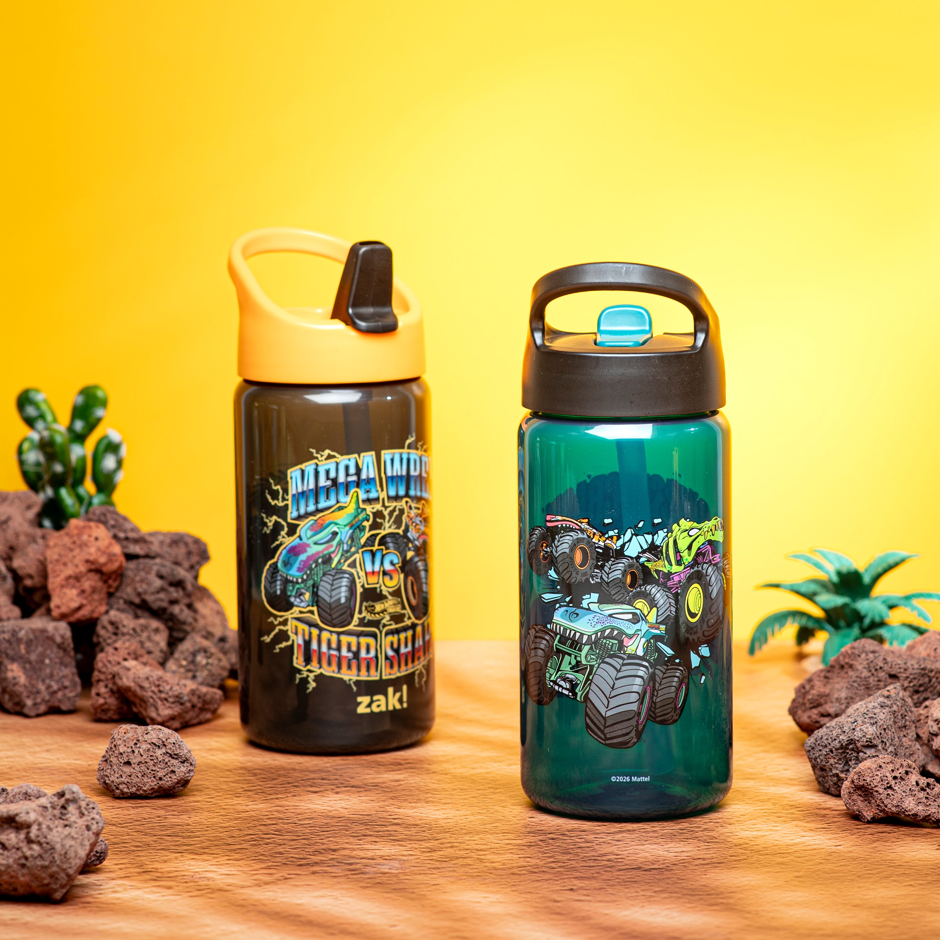Kids Hot Wheels Siply Water Bottles with Leak-Proof Flip-Up Spout