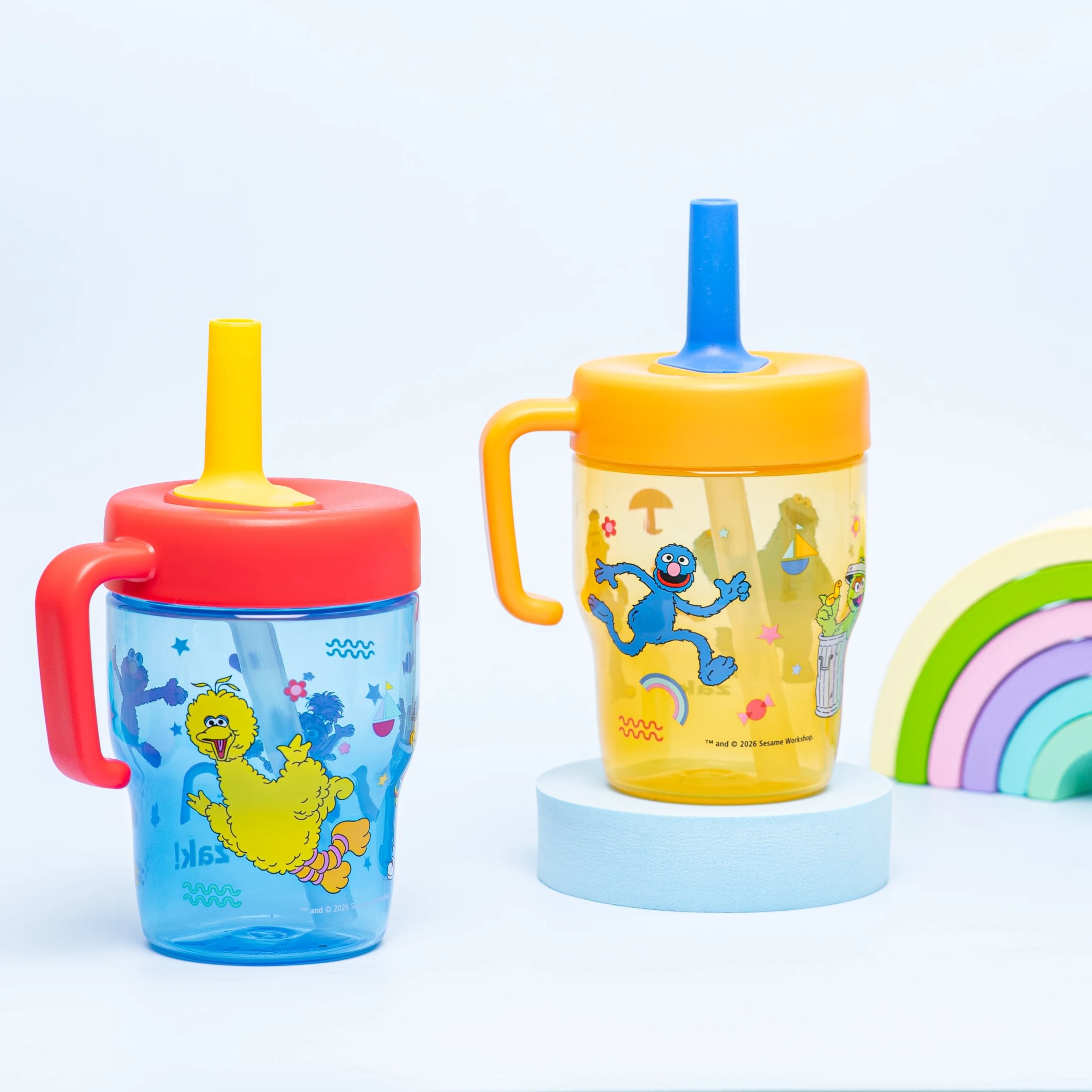 Sesame Street Capri Toddler Leak Proof Tumbler Set with Handle