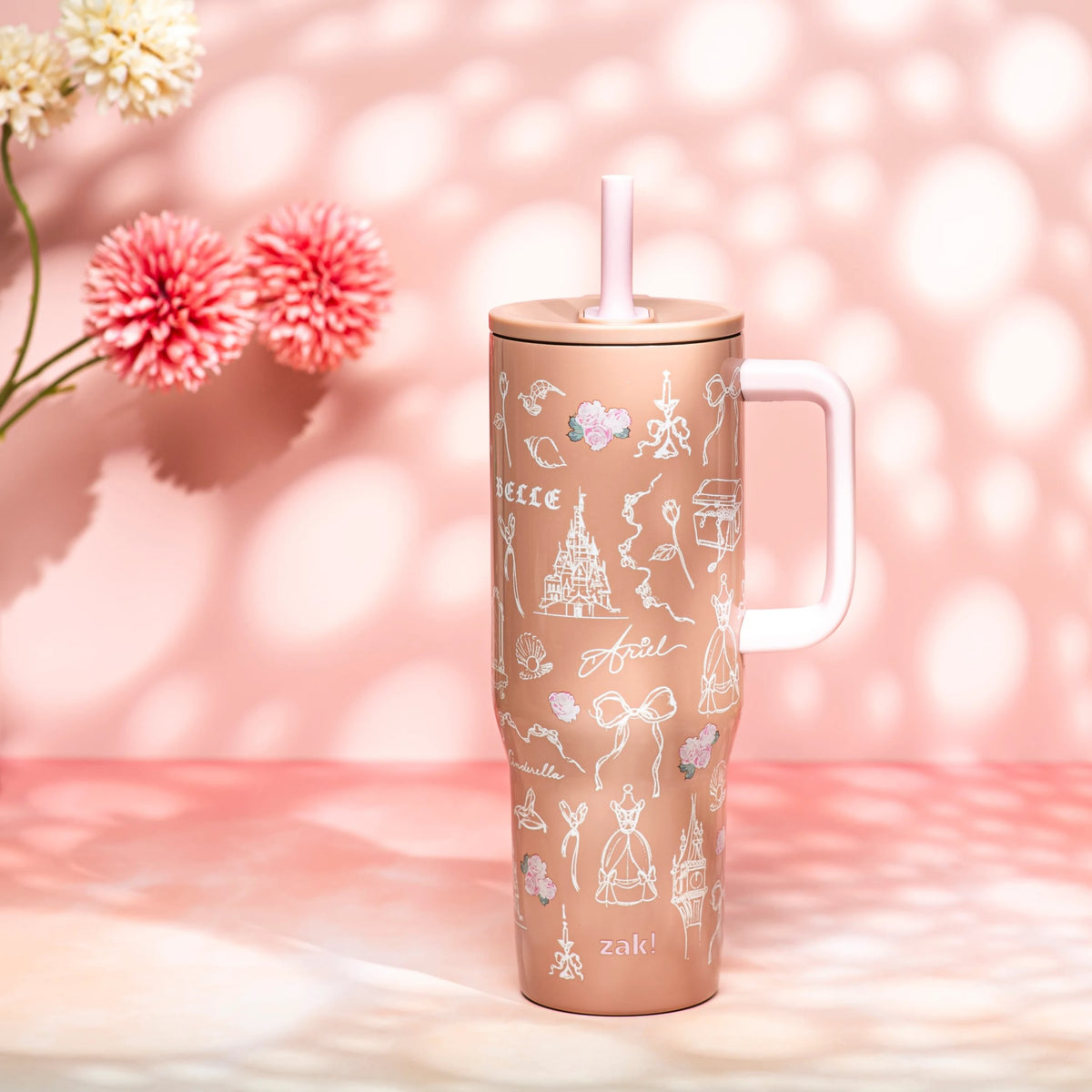 Sutton Insulated Straw Tumbler with Splash-Proof Lid - Disney Princess, 30 ounces