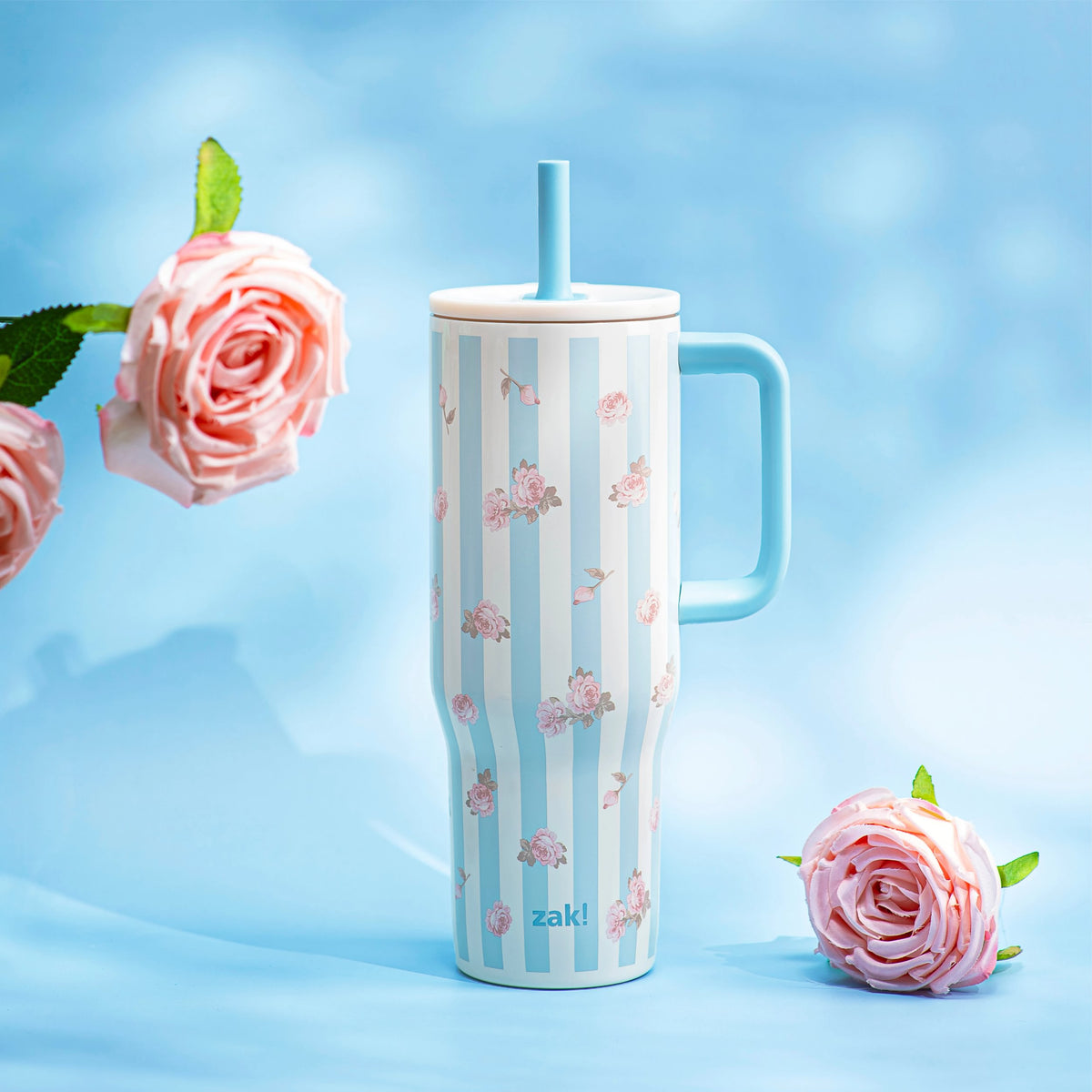 Sutton Insulated Straw Tumbler with Splash-Proof Lid - Royal Rose, 30 ounces