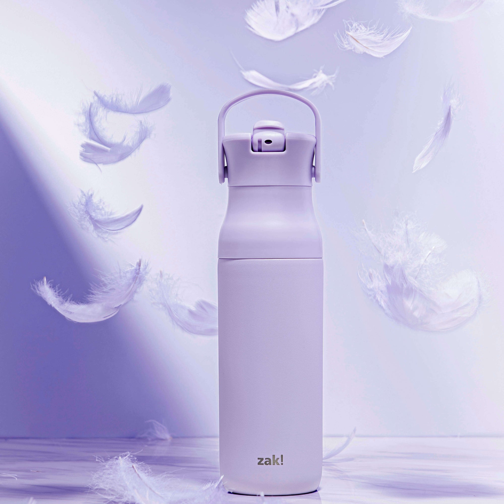 Harmony Recycled Stainless Steel Insulated Water Bottle with Flip-Up Straw Spout - Smoky Lilac, 32 ounces