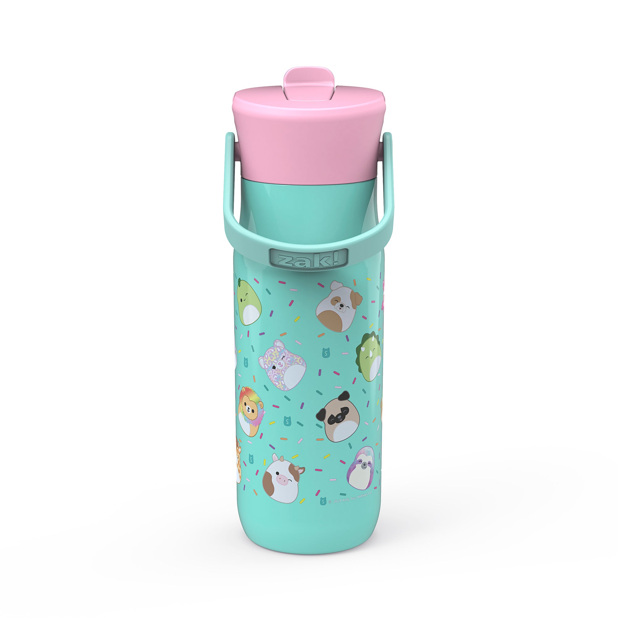 Squishmallows Harmony Stainless Steel Kids Water Bottle with Straw Spout, 20 ounces