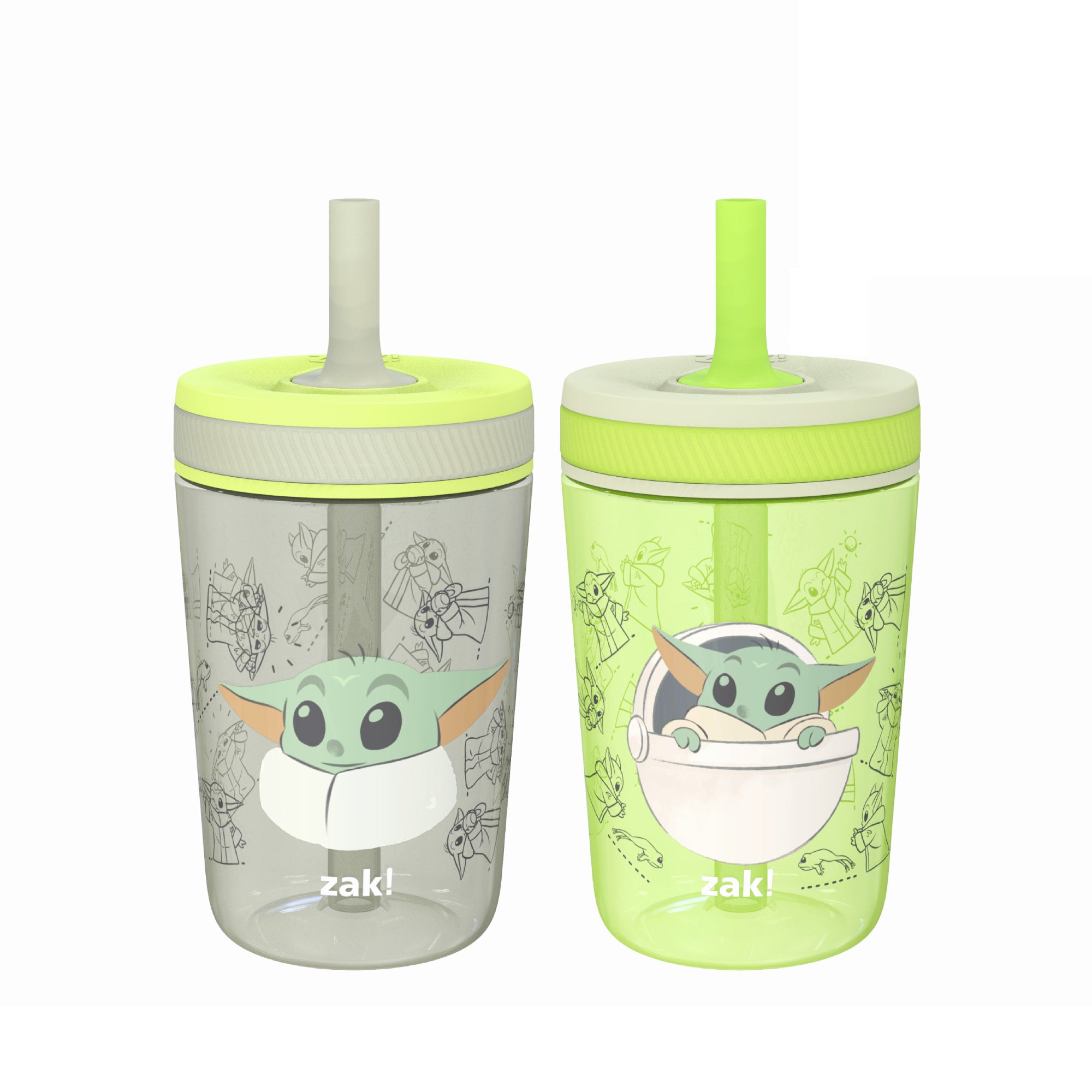 Star Wars Grogu Baby Yoda Kelso Kids Leak Proof Tumbler with Lid and Straw - 15 Ounces