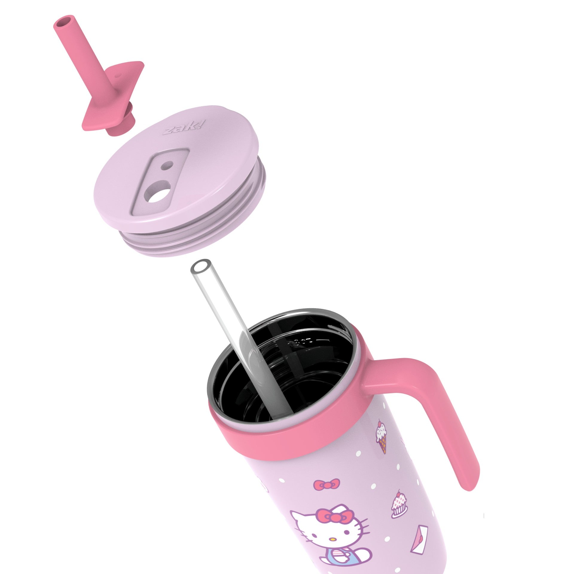 Kids Hello Kitty tumbler pieces disassembled