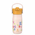 Floral Harmony Stainless Steel Kids Water Bottle with Straw Spout, 14 ounces