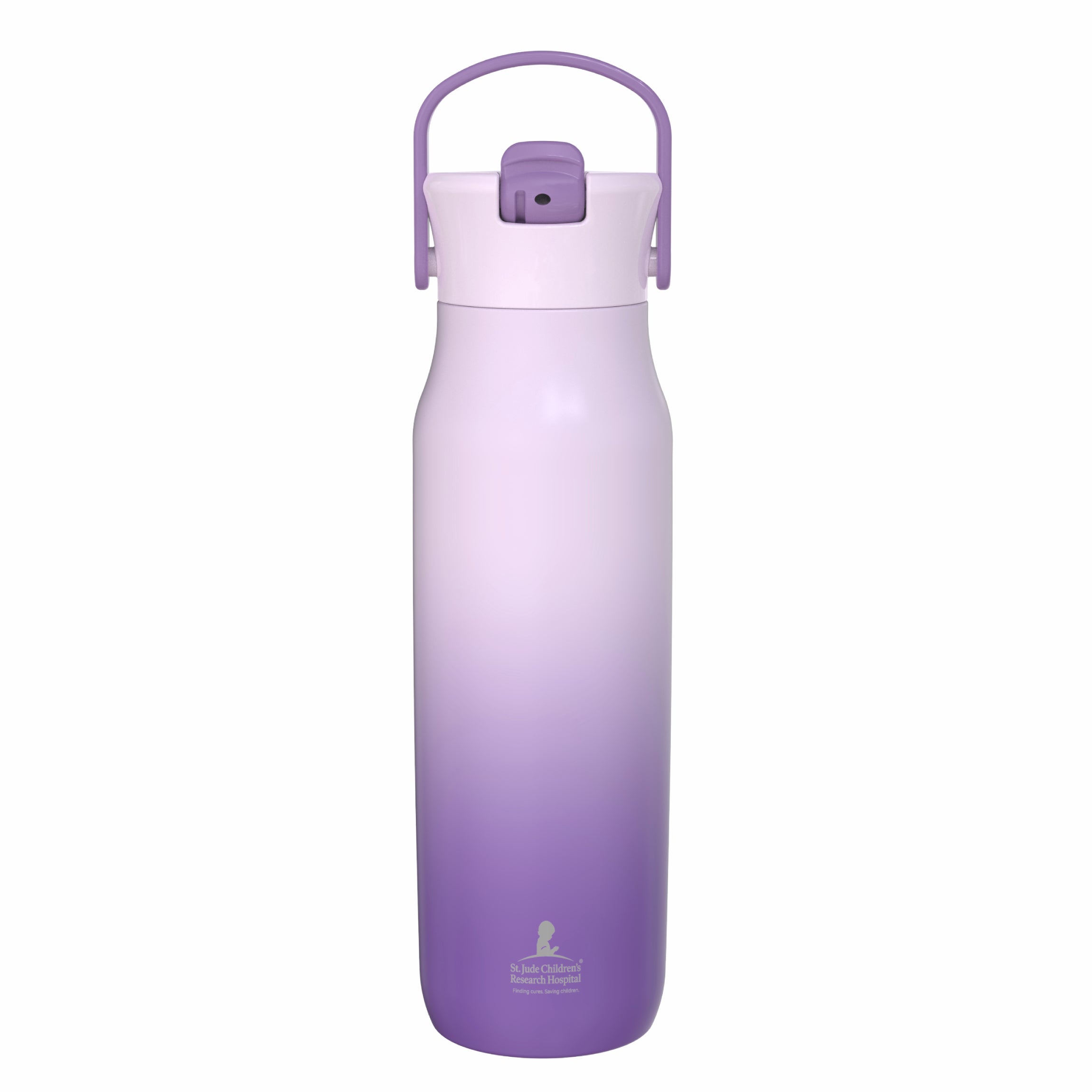 Insulated Water Bottle with Straw - St. Jude Purple Ombre, 32 oz