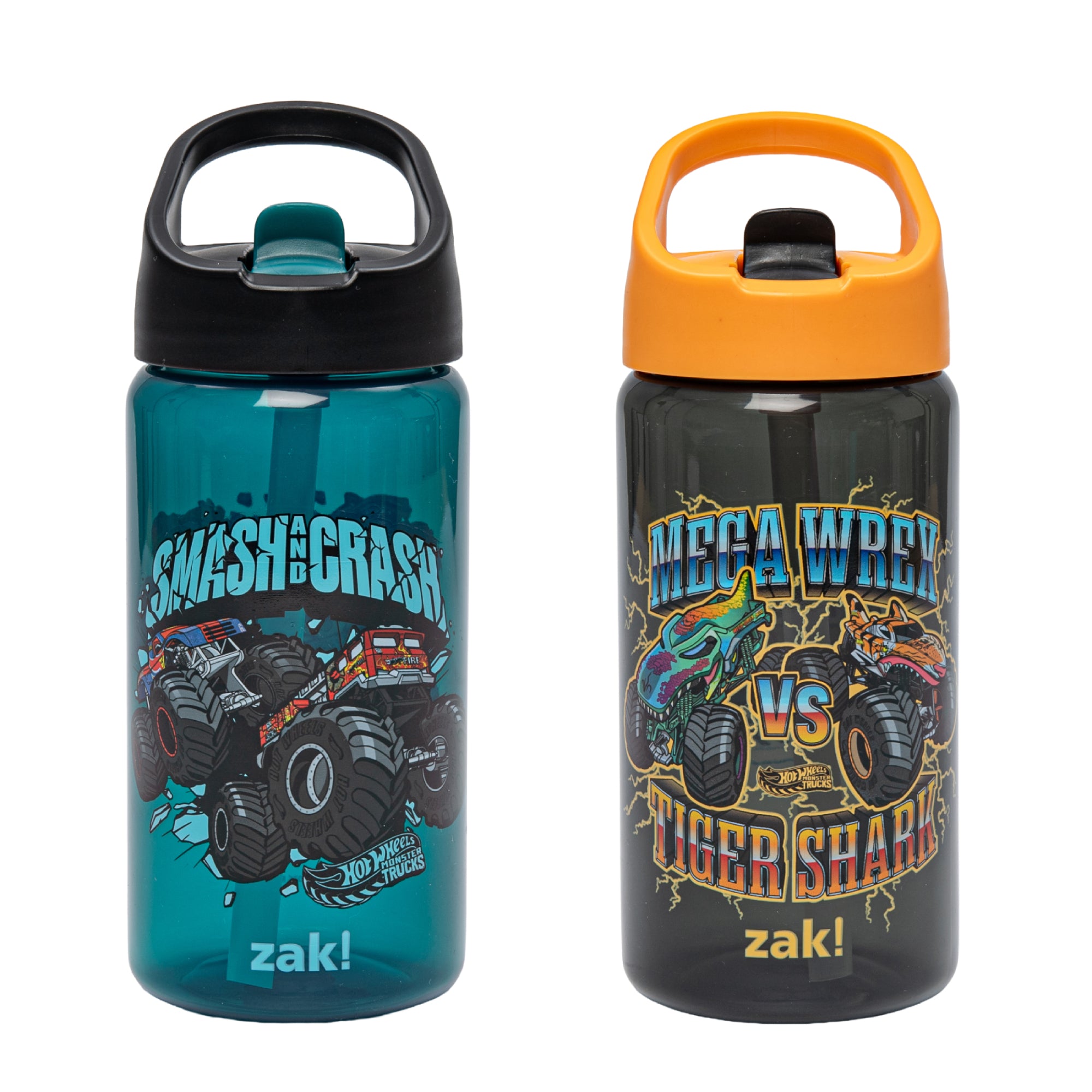 Kids Hot Wheels Siply Water Bottles with Leak-Proof Flip-Up Spout