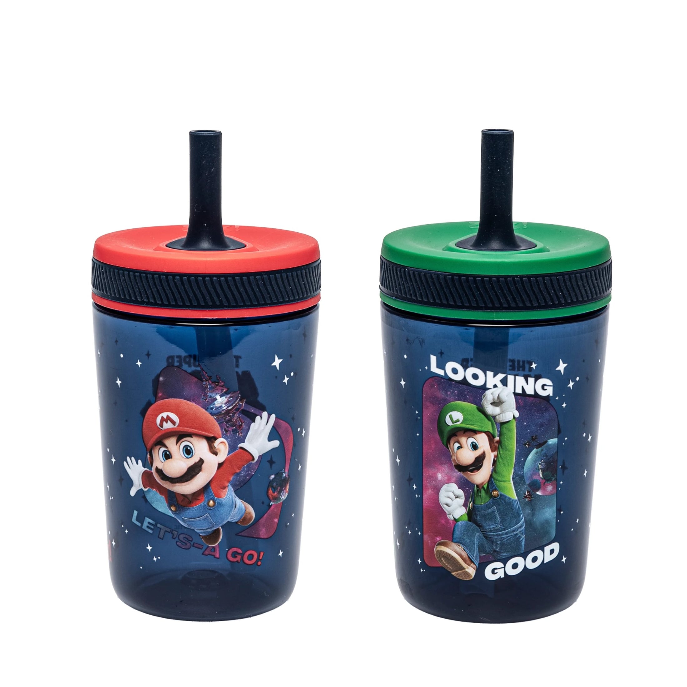 Super Mario Bros. Kelso Kids Leak Proof Tumbler with Lid and Straw - Blue