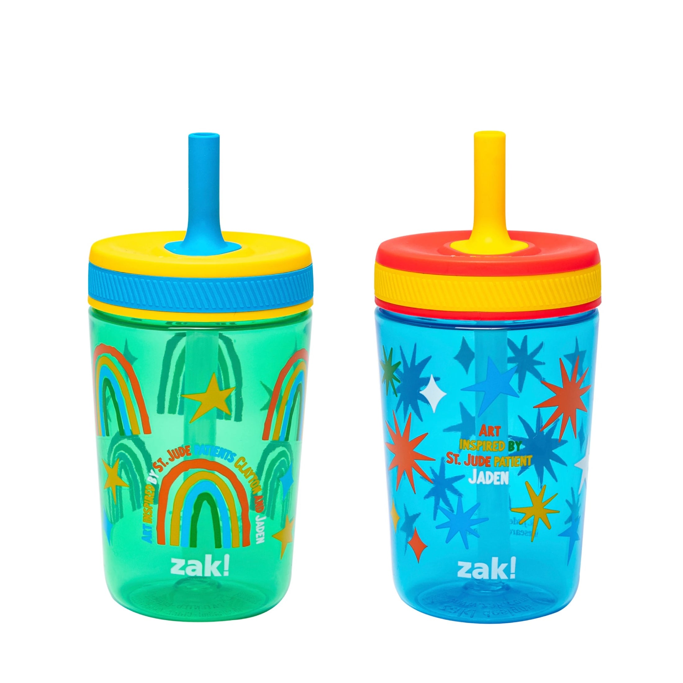 Stars and Rainbows Kelso Kids Leak Proof Tumbler with Lid and Straw - 15 Ounces