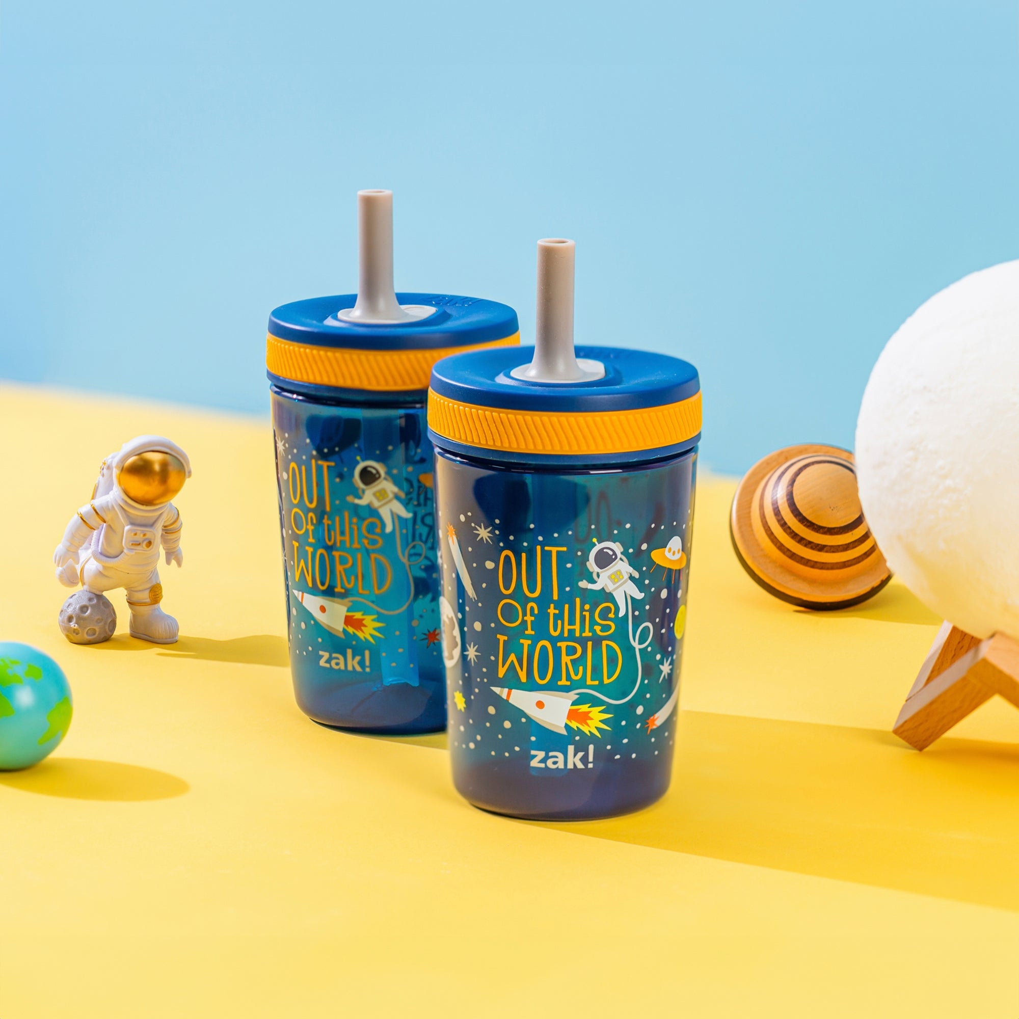 Outer Space Kelso Kids Leak Proof Tumbler with Lid and Straw