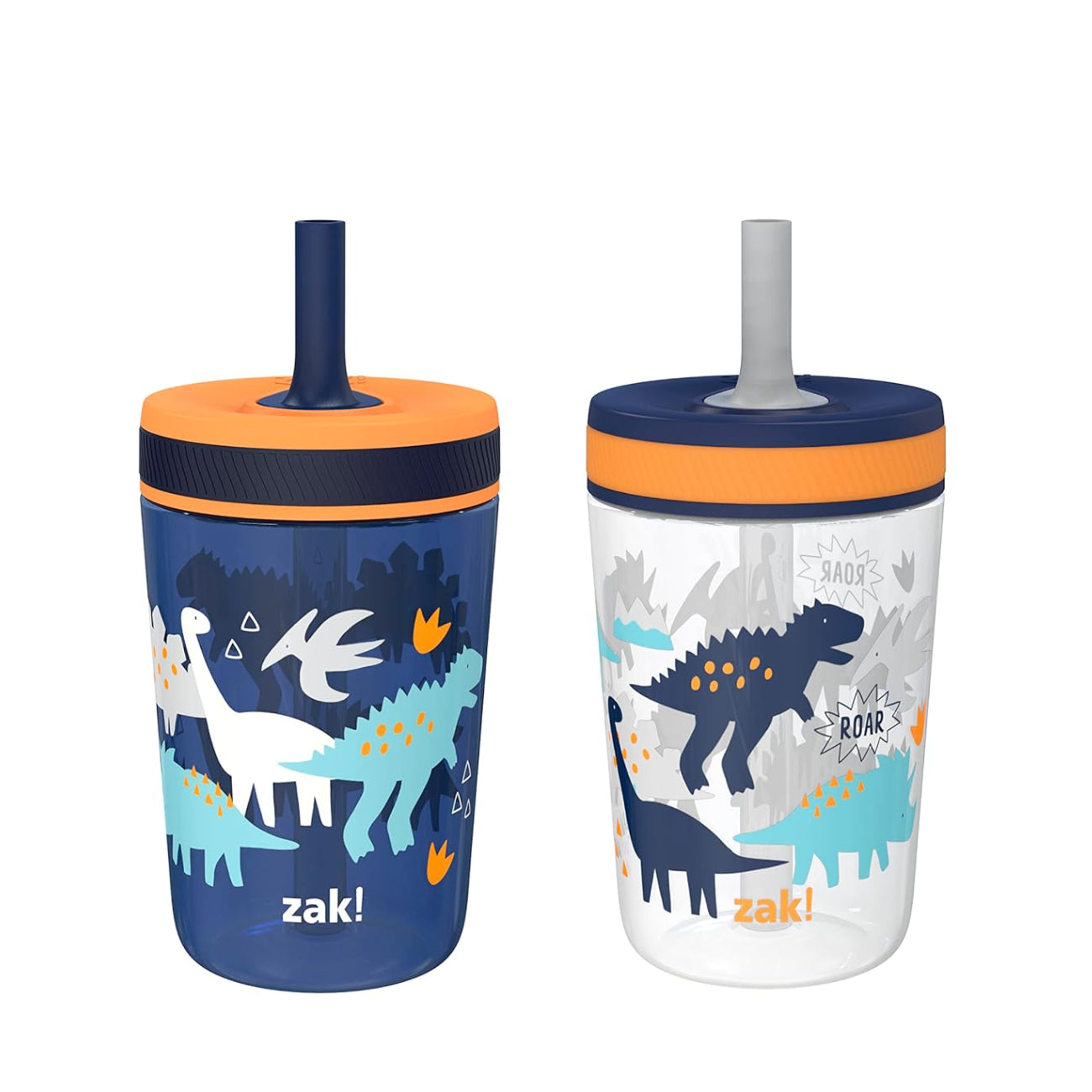DinoRoar and Zaksaurus Kelso Kids Leak Proof Tumbler with Lid and Straw - 15 Ounces