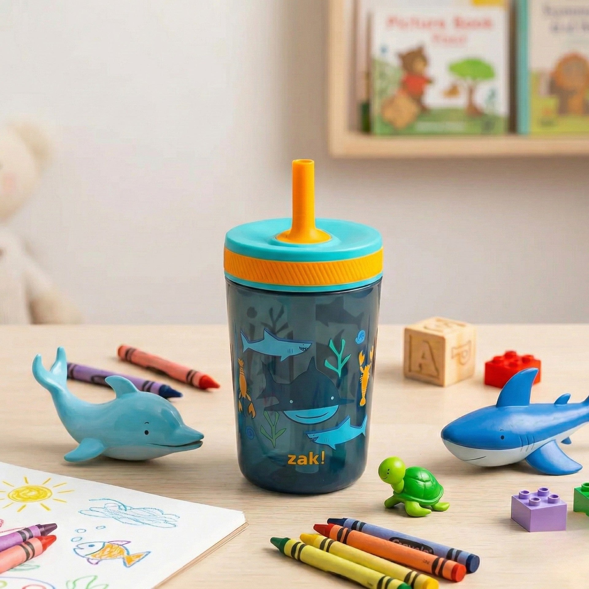 Underwater Ocean Kelso Kids Leak Proof Tumbler with Lid and Straw