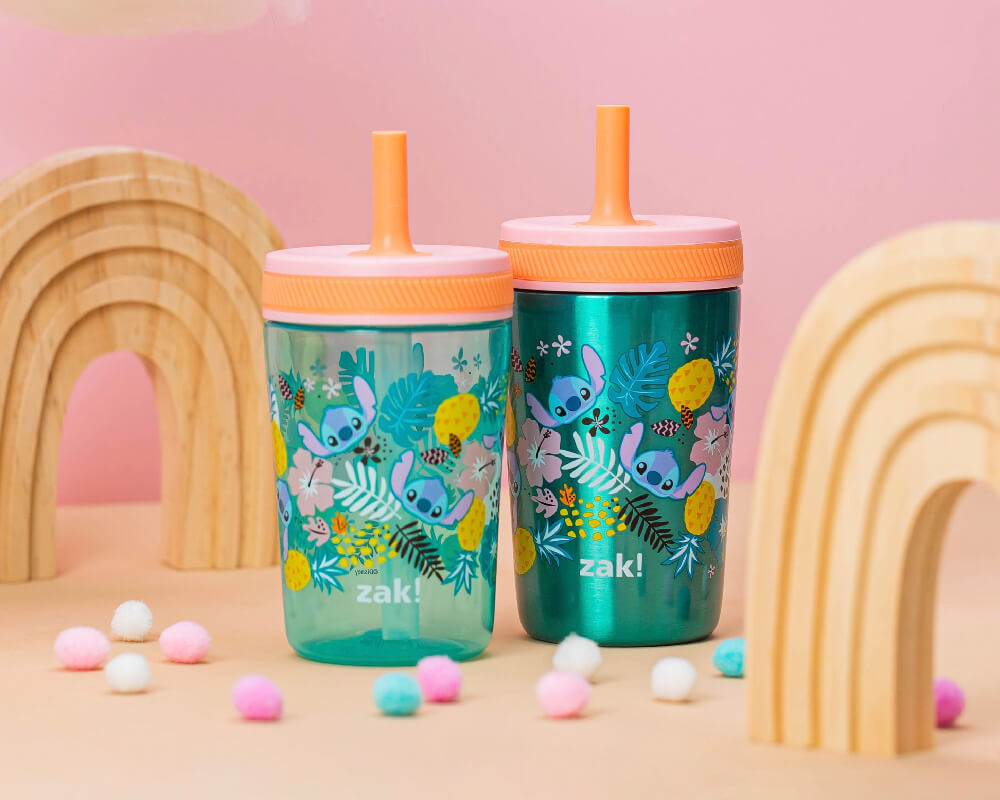 Zak Designs Kelso Tumblers for Kids - Disney Lilo & Stitch design