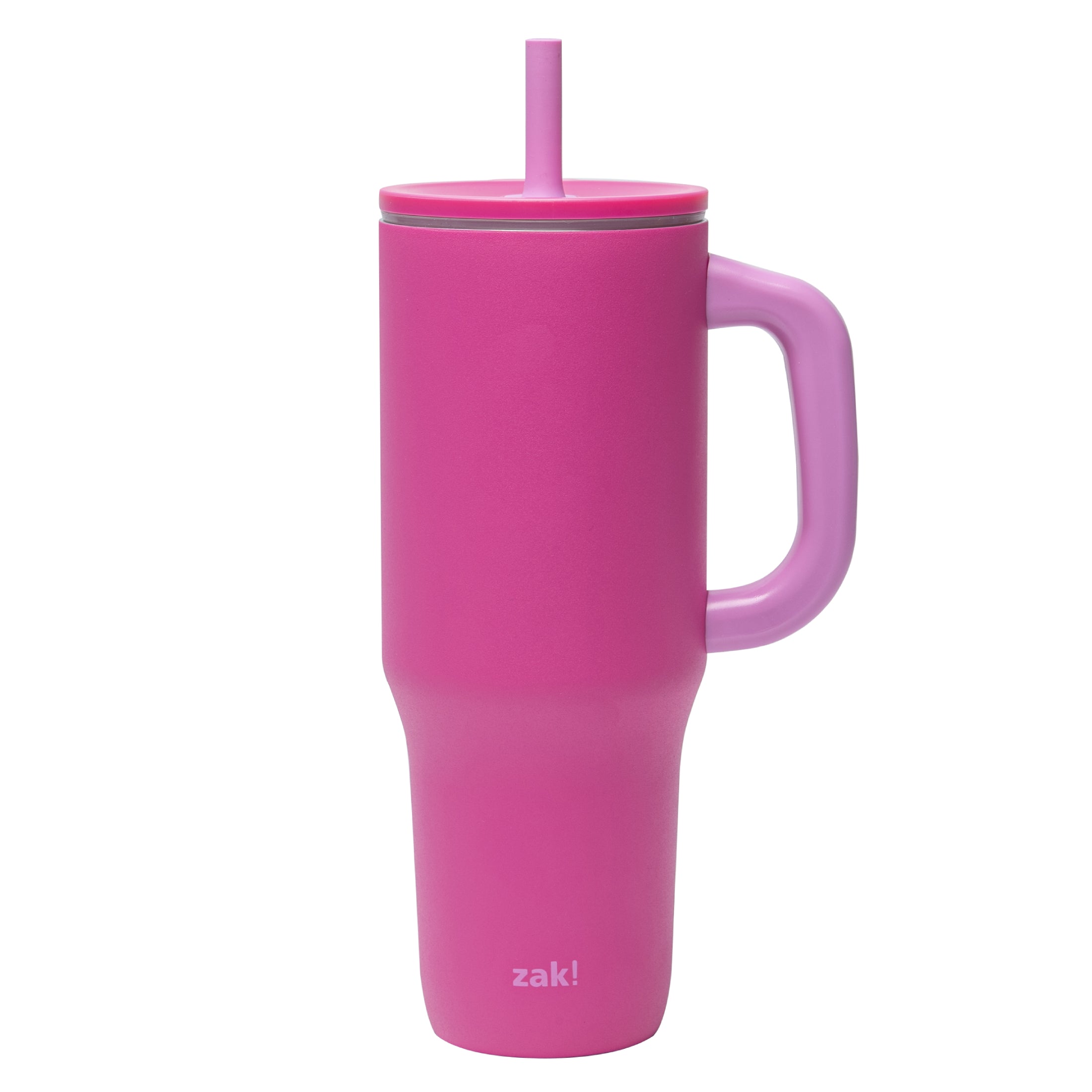 Large Straw Tumbler Stainless Steel - Neon Pink, 40 oz. – zak.com