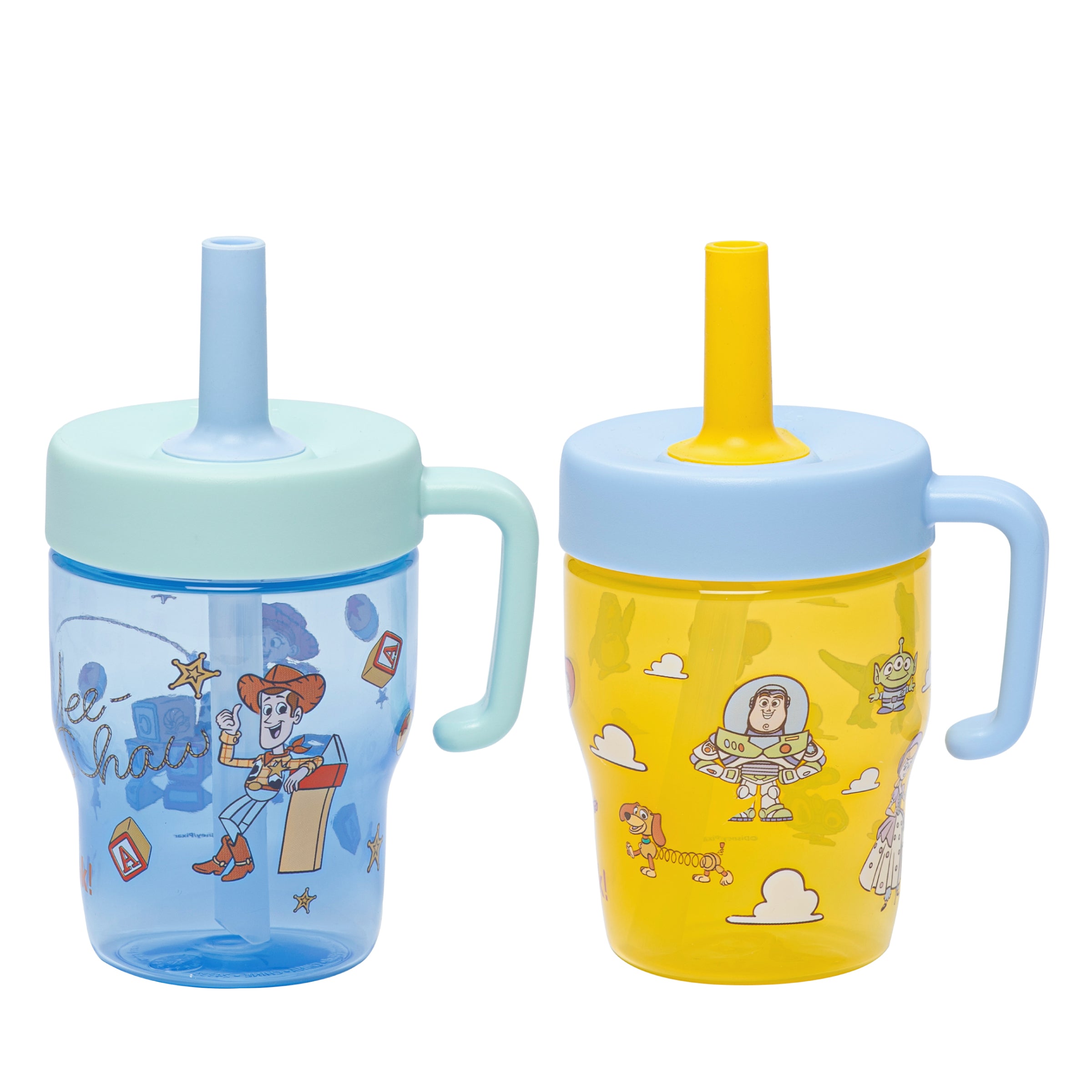 Zak Capri Toy Story Plastic Tumbler Set 10 oz. | Toddler | Leakproof | Carry Handle