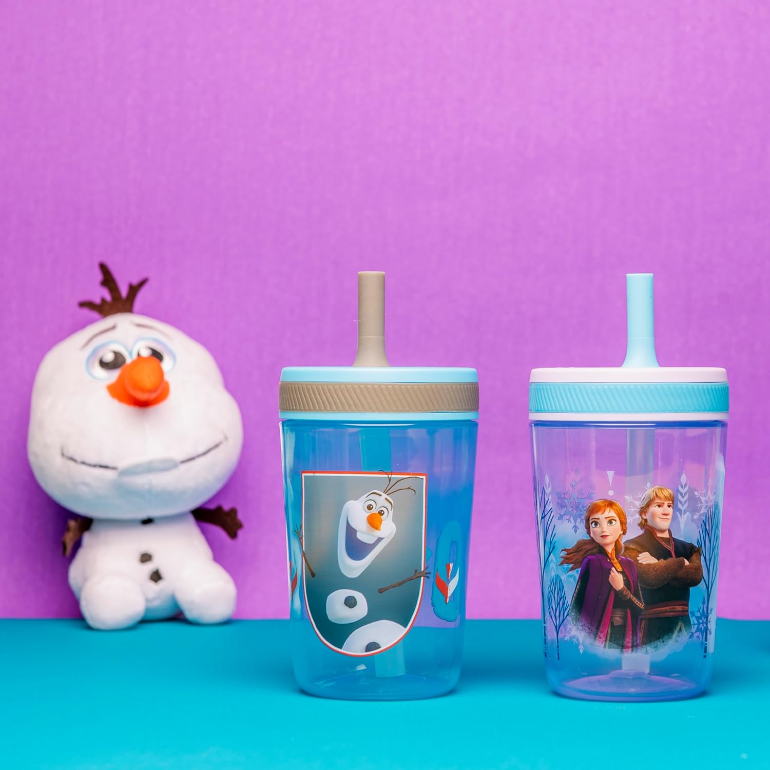 Disney Frozen Kelso Kids Leak Proof Tumbler with Lid and Straw - 15 Ounces