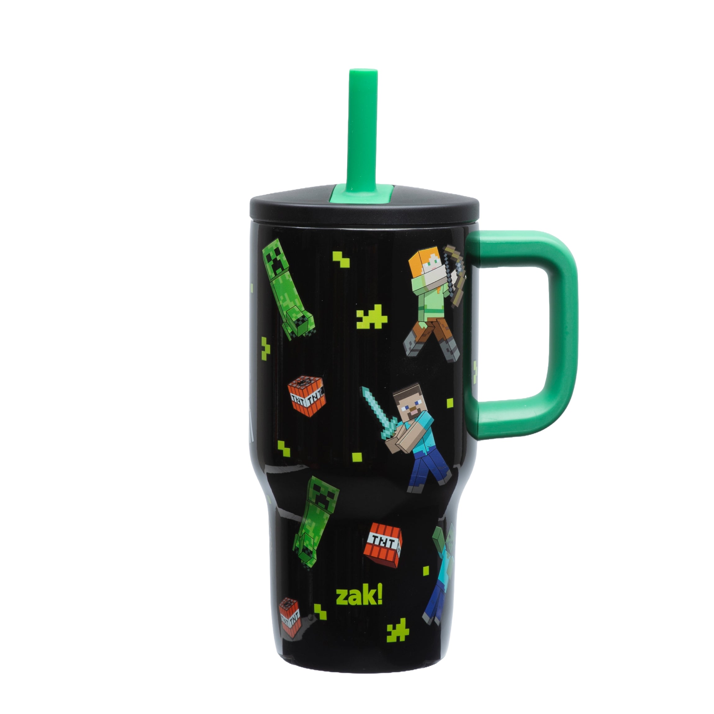 Kids Straw Tumbler with Handle - Minecraft, 16 oz. – zak.com