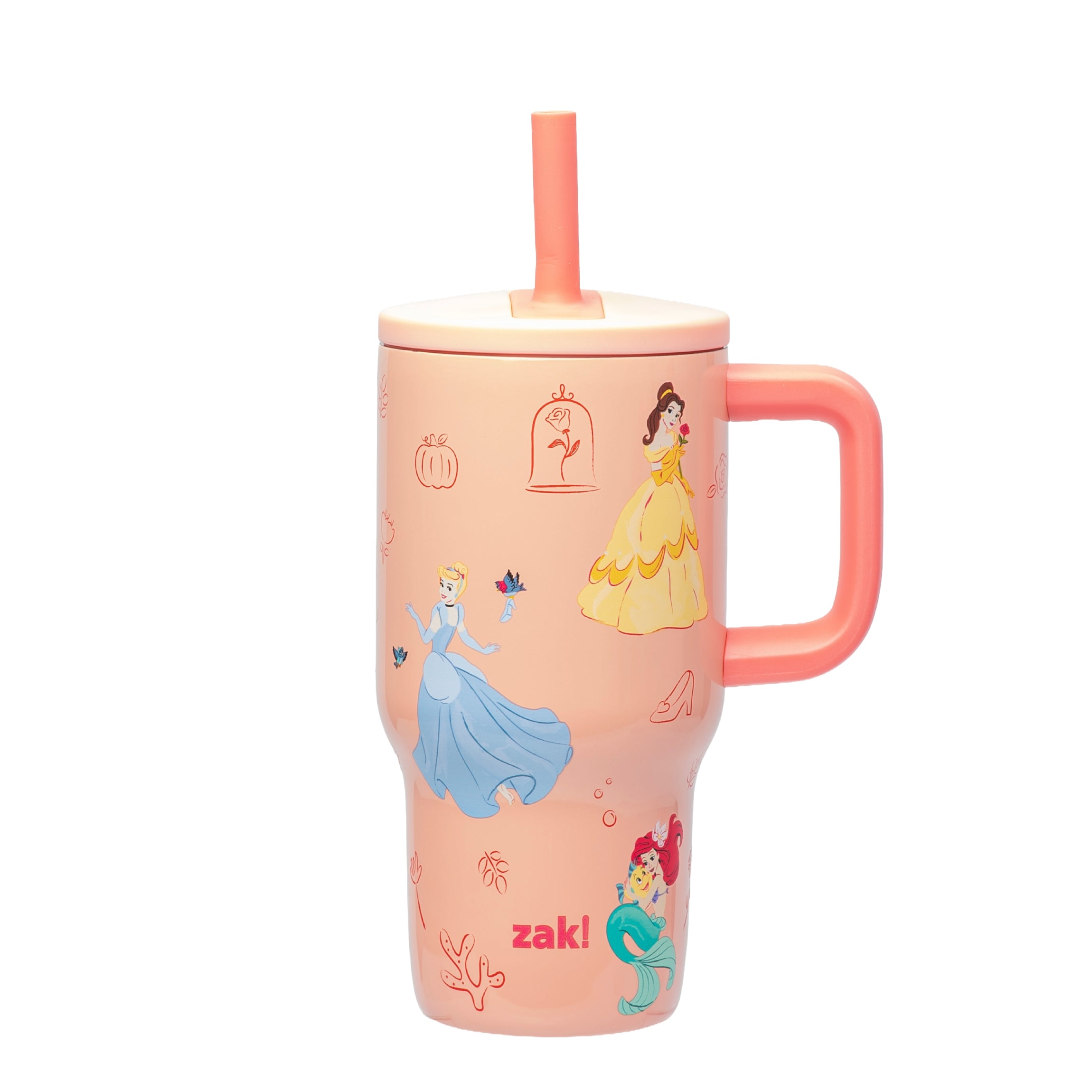 16 oz plastic cup kids Zak Fairway Disney Princess Stainless Steel Tumbler 16 oz. | Vacuum Insulated