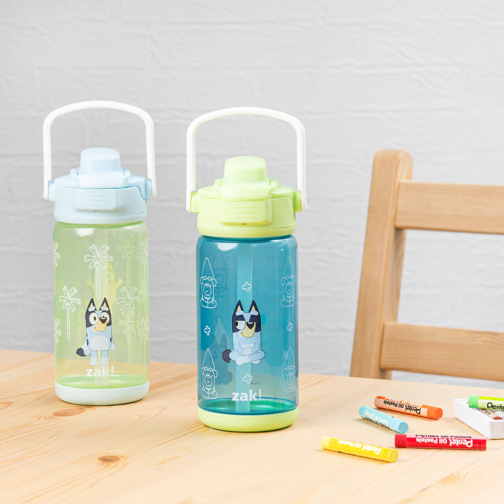 Bluey Beacon 2-Piece Kids Water Bottle Set with Covered Spout, 16 Ounces
