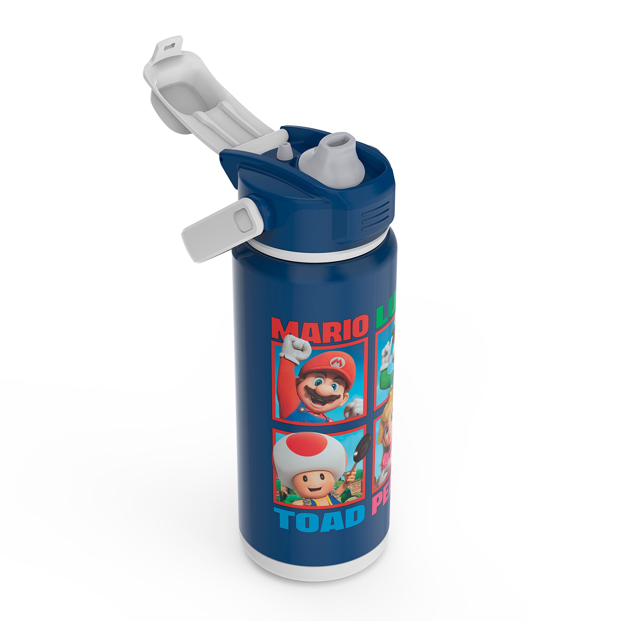 Super Mario Bros. Beacon Stainless Steel Insulated Kids Water Bottle with Covered Spout, 20 Ounces