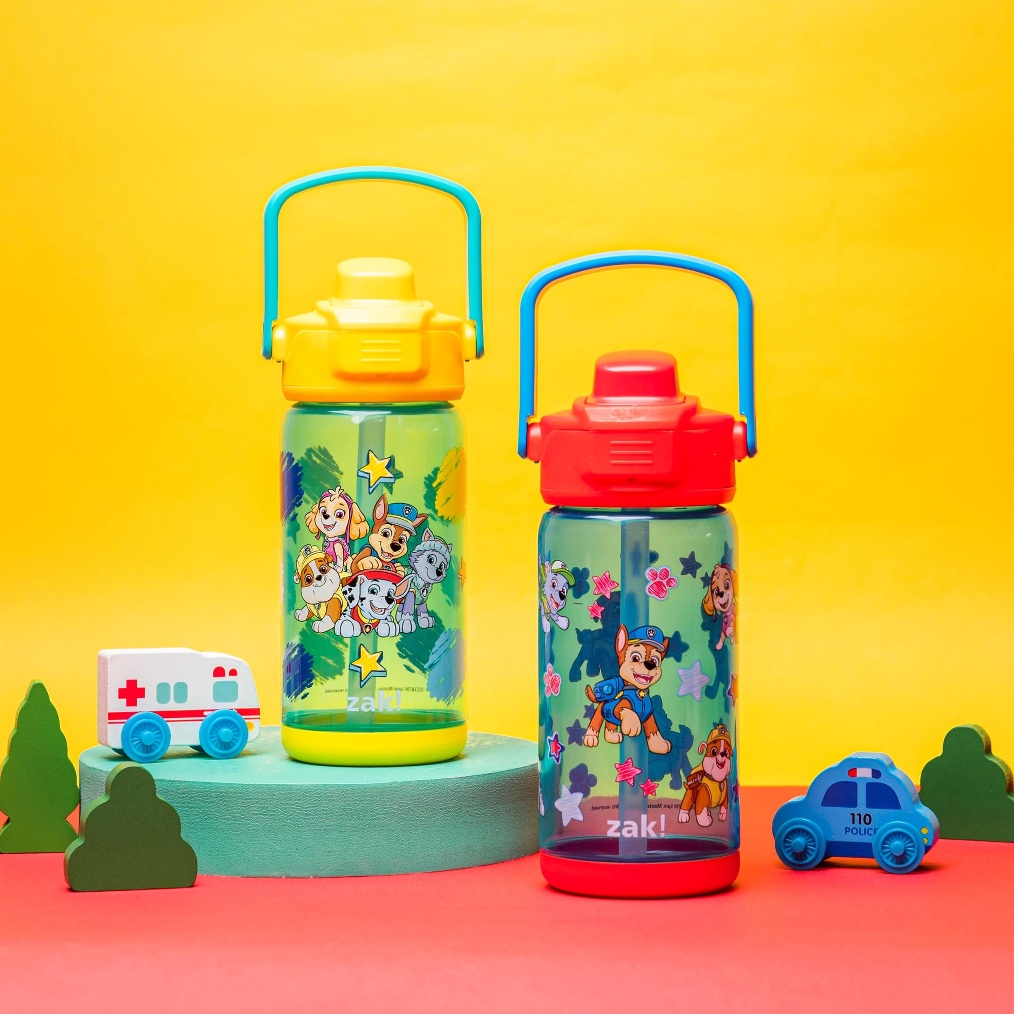 PAW Patrol Beacon 2-Piece Kids Water Bottle Set with Covered Spout, 16 Ounces