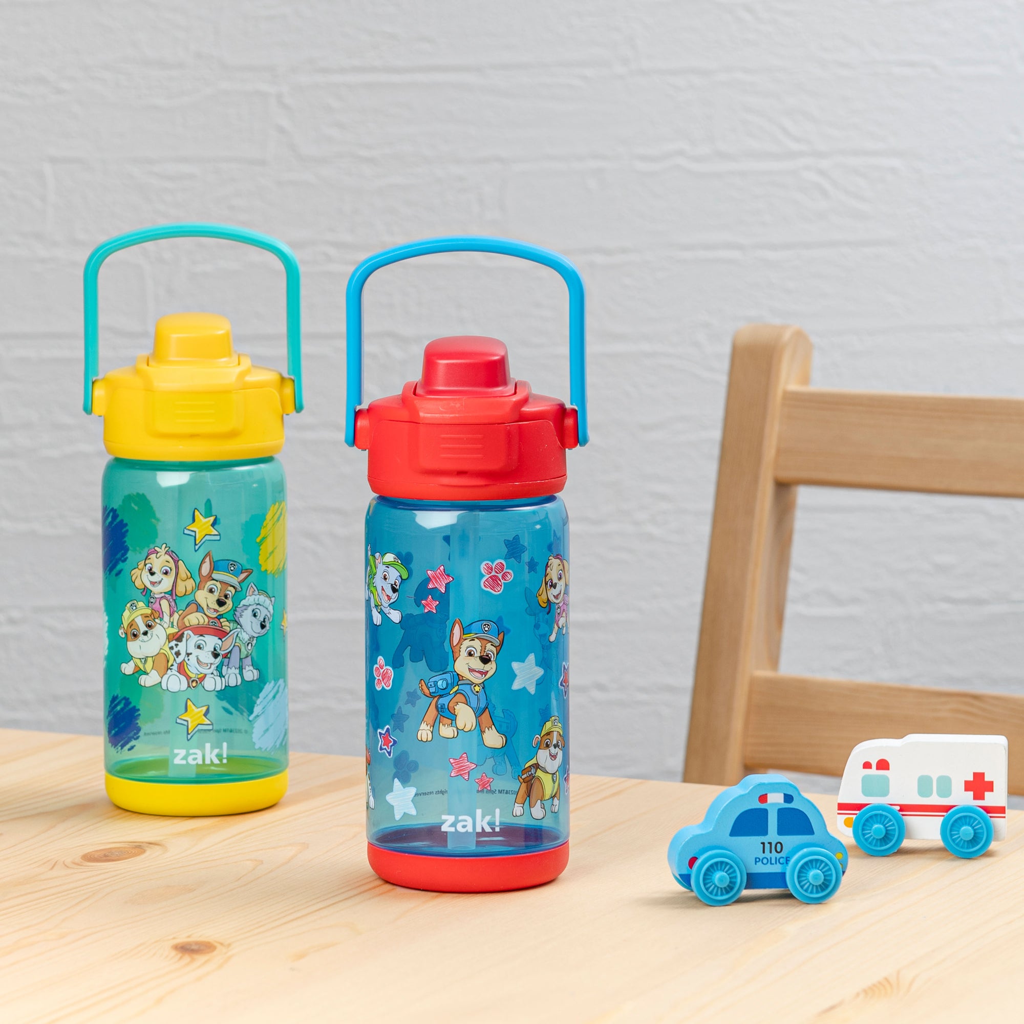 PAW Patrol Beacon 2-Piece Kids Water Bottle Set with Covered Spout, 16 Ounces