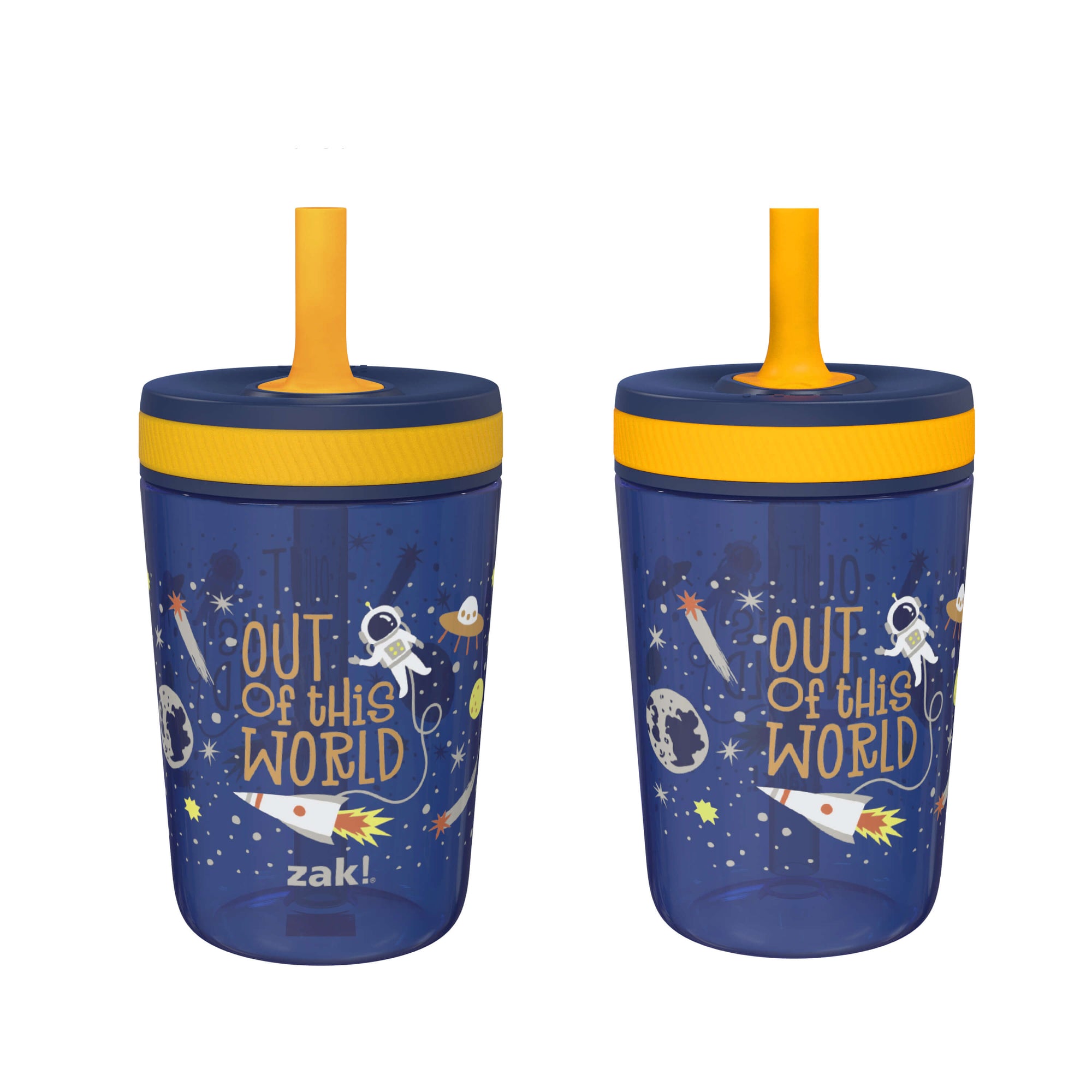 Outer Space Kelso Kids Leak Proof Tumbler with Lid and Straw