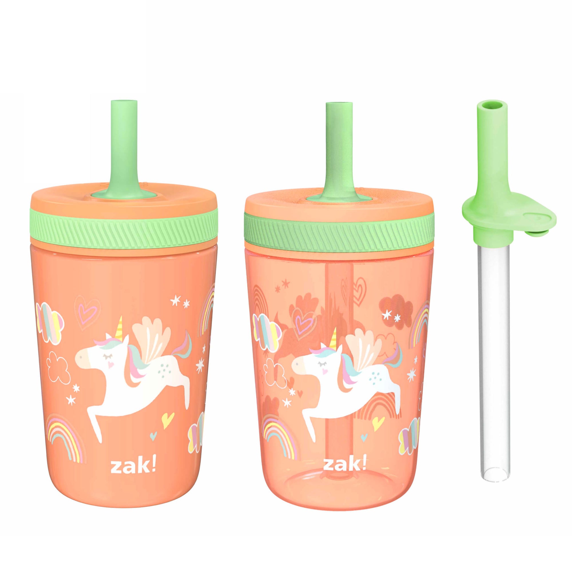 Unicorn Kids Stainless Steel and Plastic Leak Proof Tumbler Set