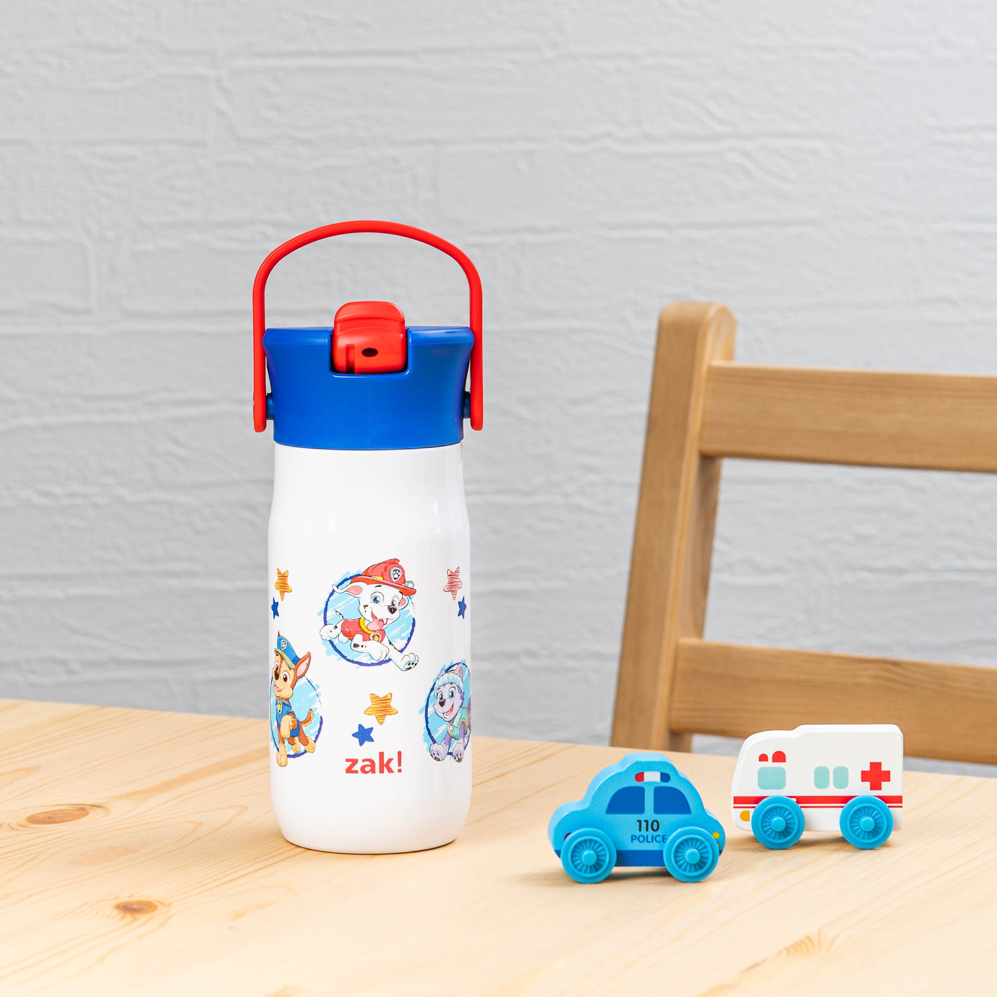 PAW Patrol Harmony Recycled Stainless Steel Kids Water Bottle with Straw Spout, 14 ounces