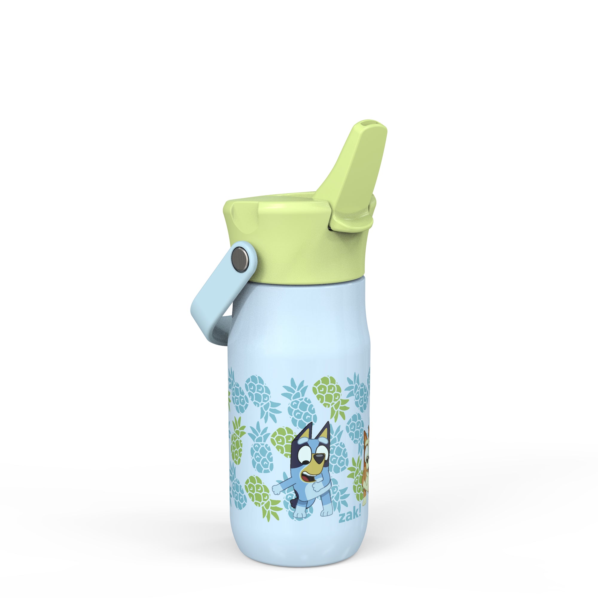 Bluey Harmony Recycled Stainless Steel Kids Water Bottle with Straw Spout, 14 ounces