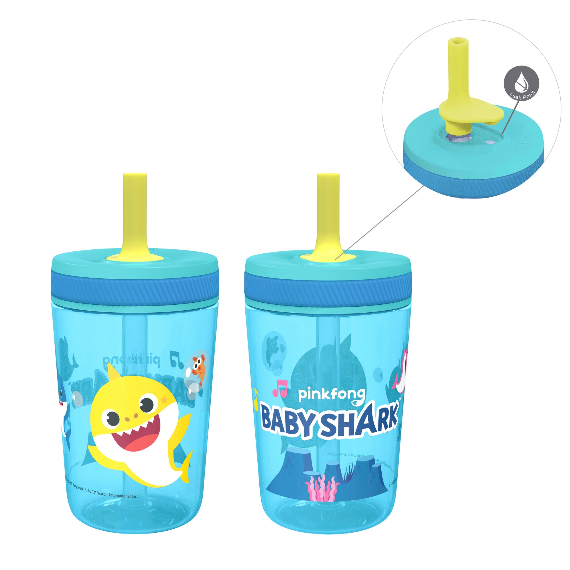 Baby Shark Kelso Kids Leak Proof Tumbler with Lid and Straw