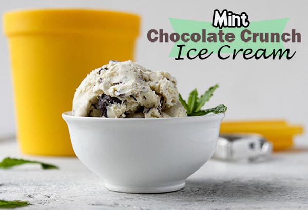 Mint Chocolate Crunch Ice Cream  Recipe