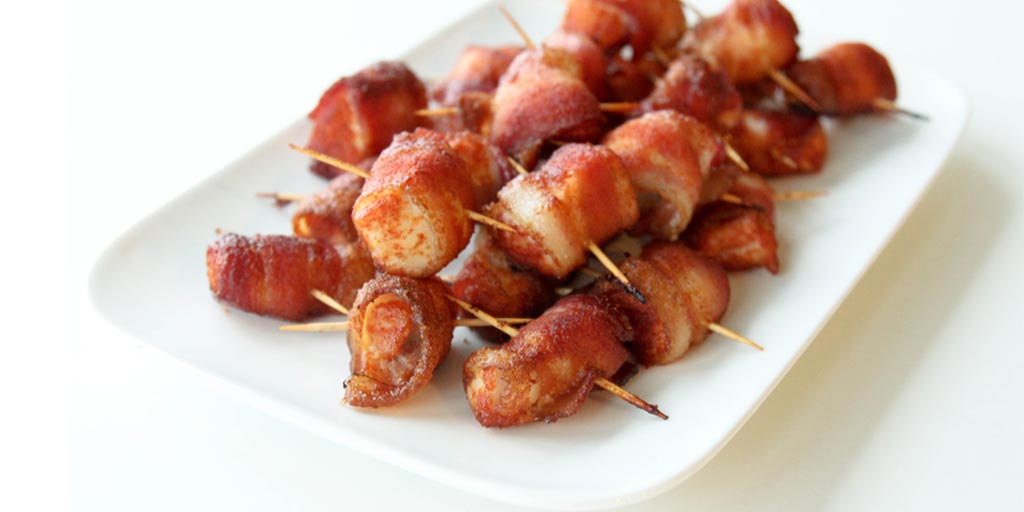 Spicy Bacon-Wrapped Chicken Bites Recipe