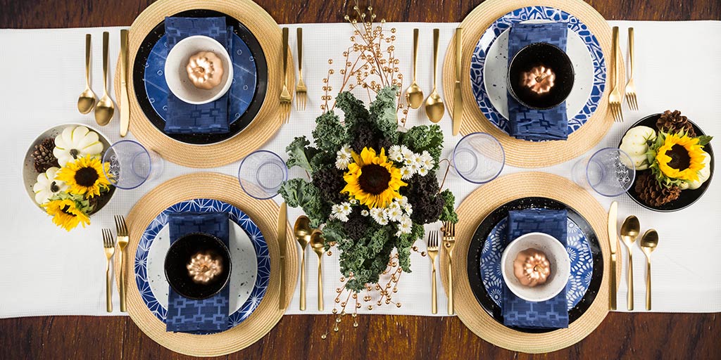 Bringing Blue to Your Fall Table Setting