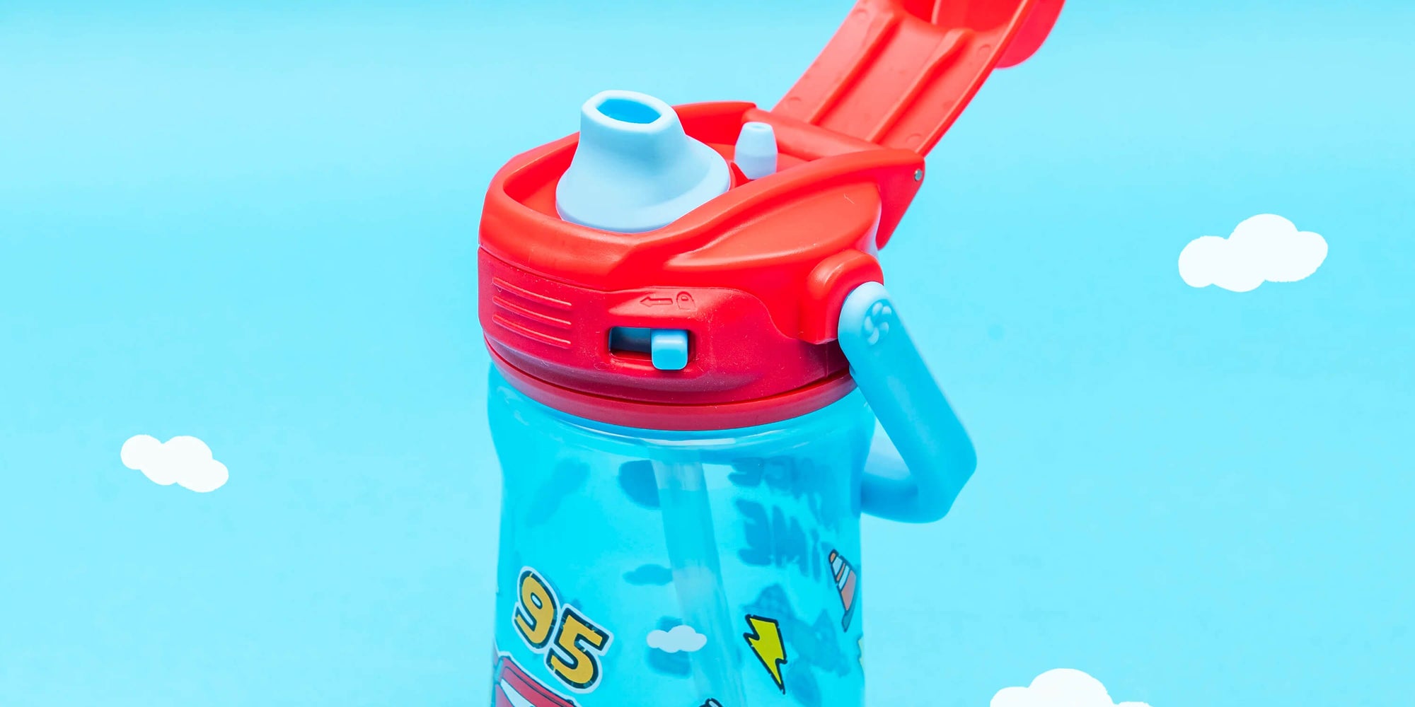 Zak Kids water bottle with flip-up cover - Disney Cars