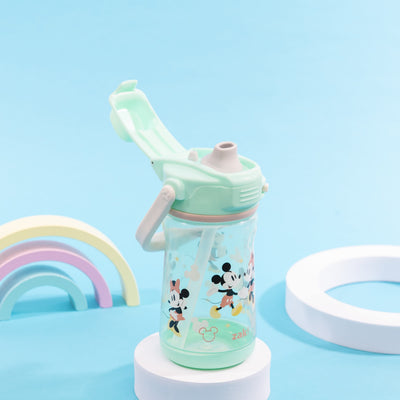 Kids Water Bottle with Lid Lock and Soft Spout - Mickey and Minnie Mouse, 12 ounces