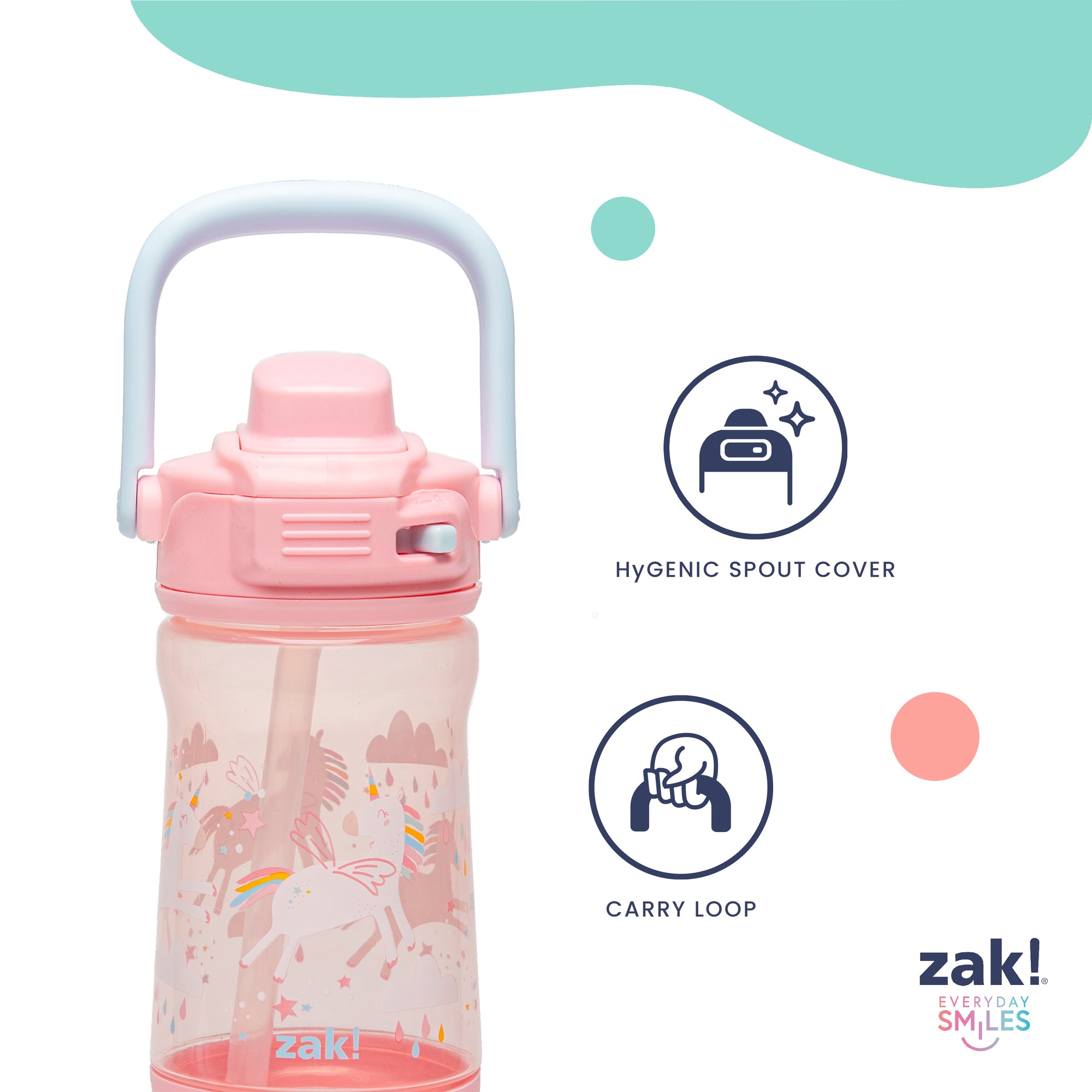 Kids Water Bottle with Lid Lock and Soft Spout - Sesame Street, 12 ounces