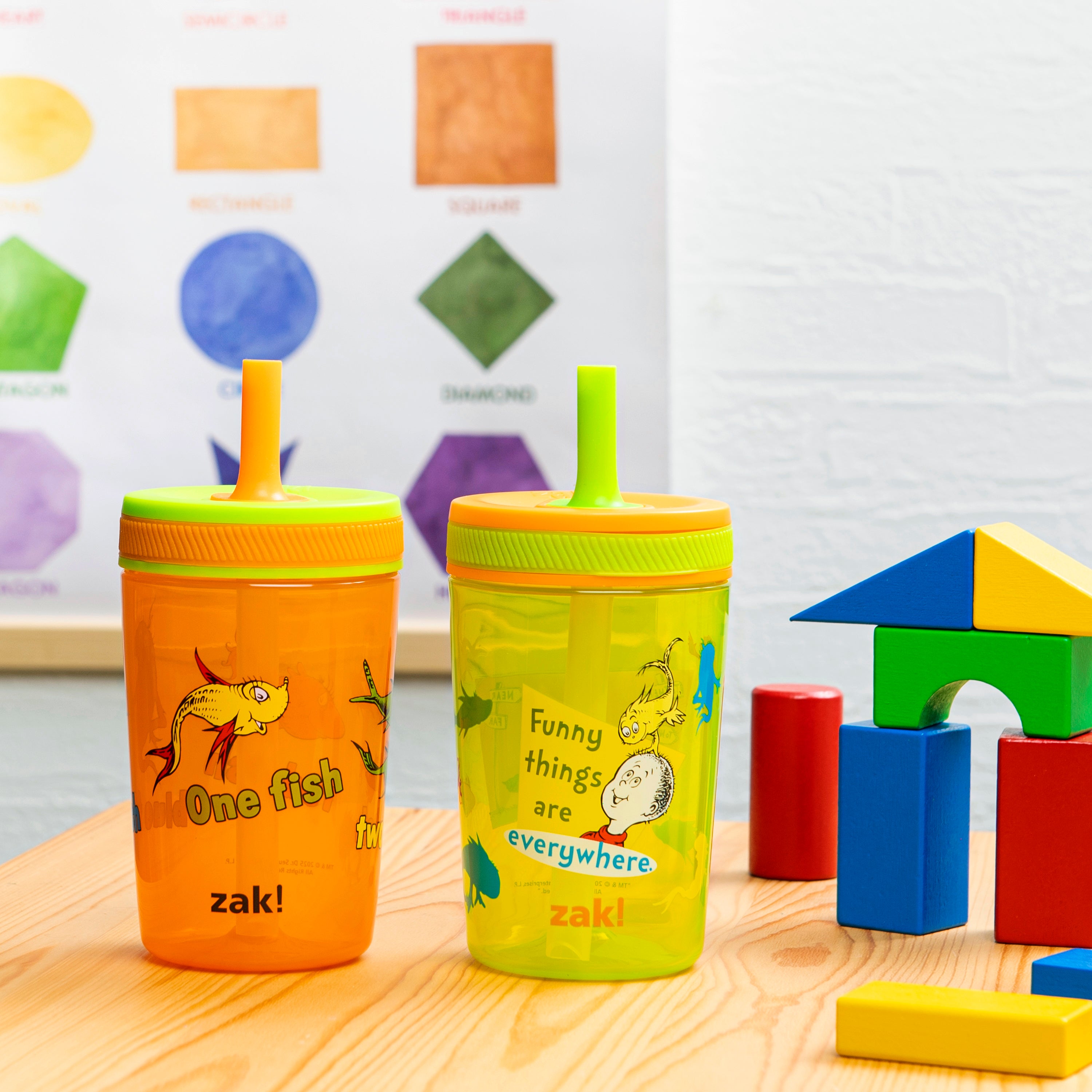Leakproof Kids Tumblers - Dr. Seuss One Fish, 15 oz. – zak.com