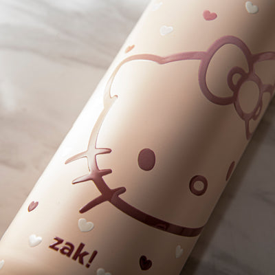 Harmony Stainless Steel Insulated Water Bottle with Flip-Up Straw Spout - Hello Kitty, 32 ounces 3D Art