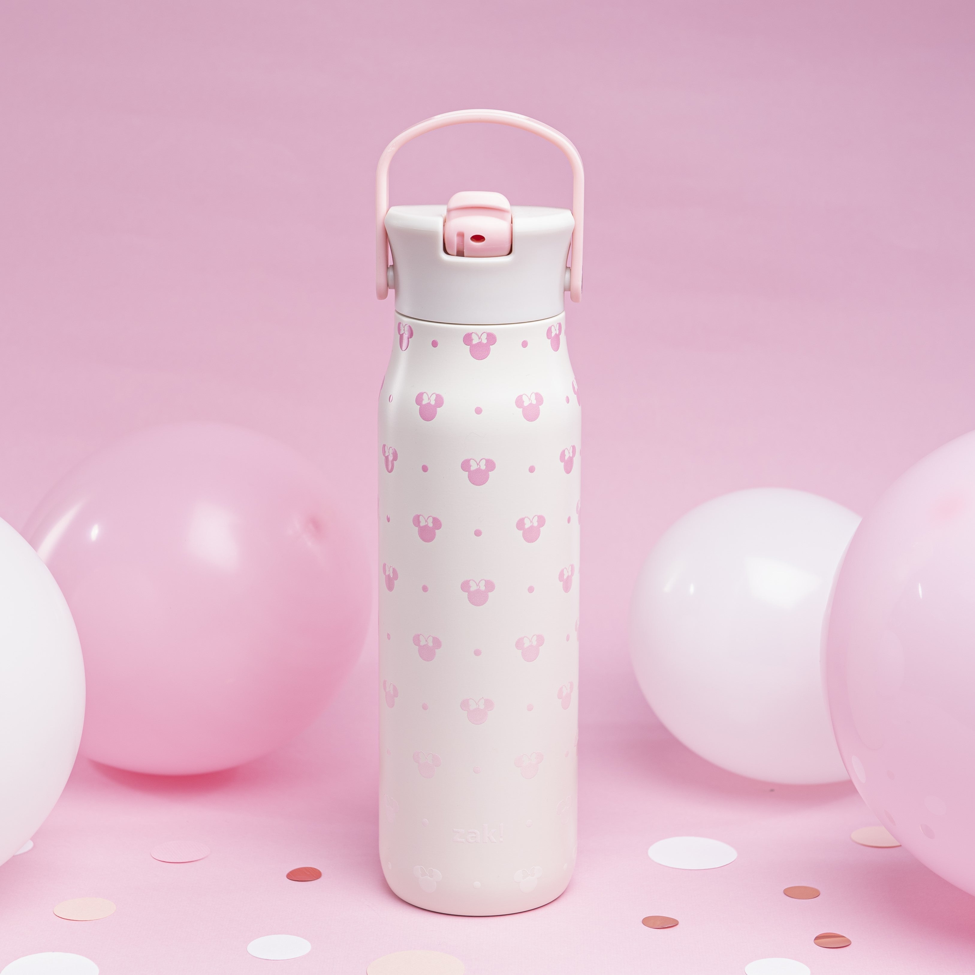 Harmony Stainless Steel Water Bottle with Flip-Up Straw Spout - Minnie Mouse, 32 ounces