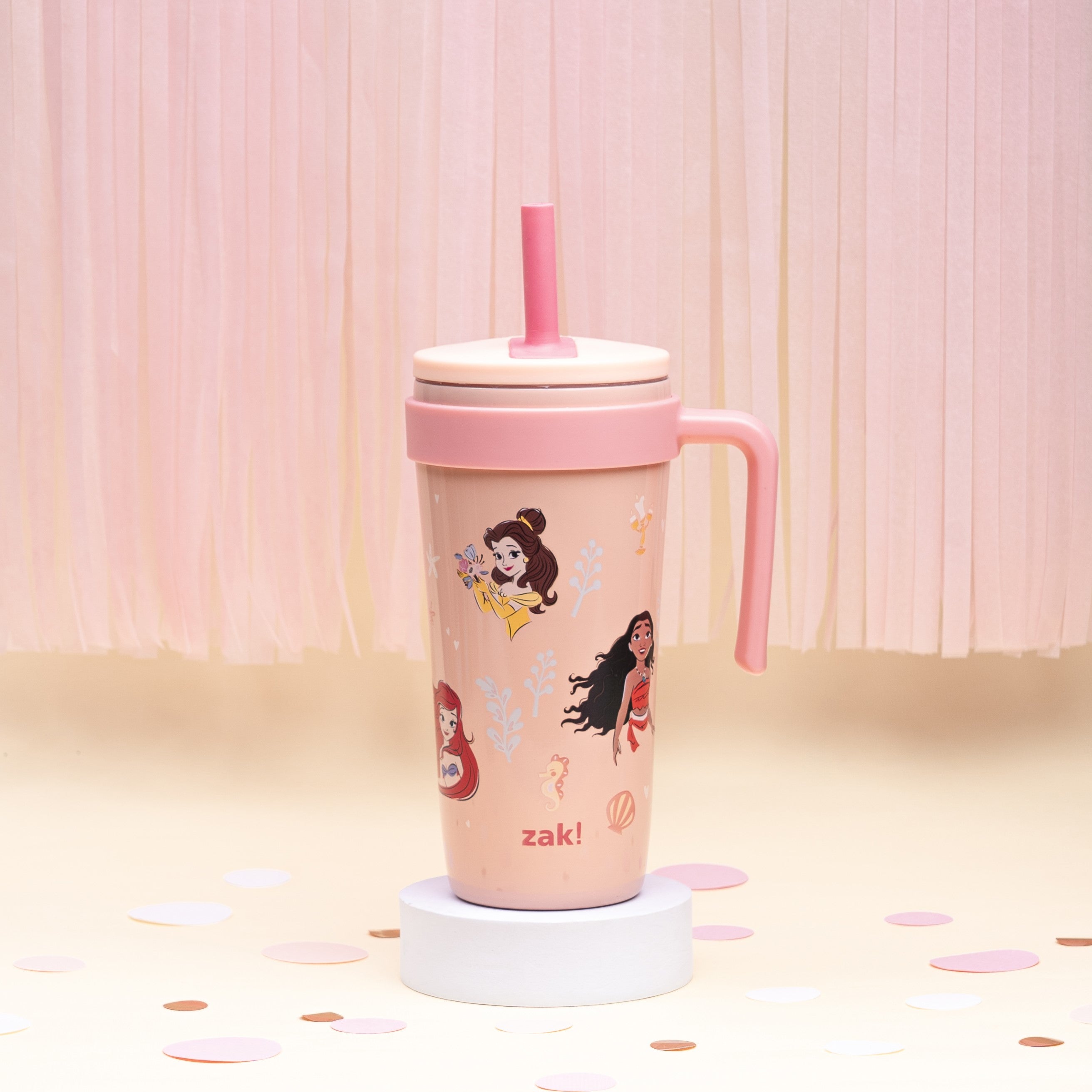 Kids Straw Tumbler with Handle - Disney Princess, 18 oz. – zak.com