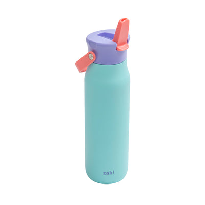 Harmony Stainless Steel Water Bottle with Flip-Up Straw Spout - Mint Ice Cream, 32 ounces