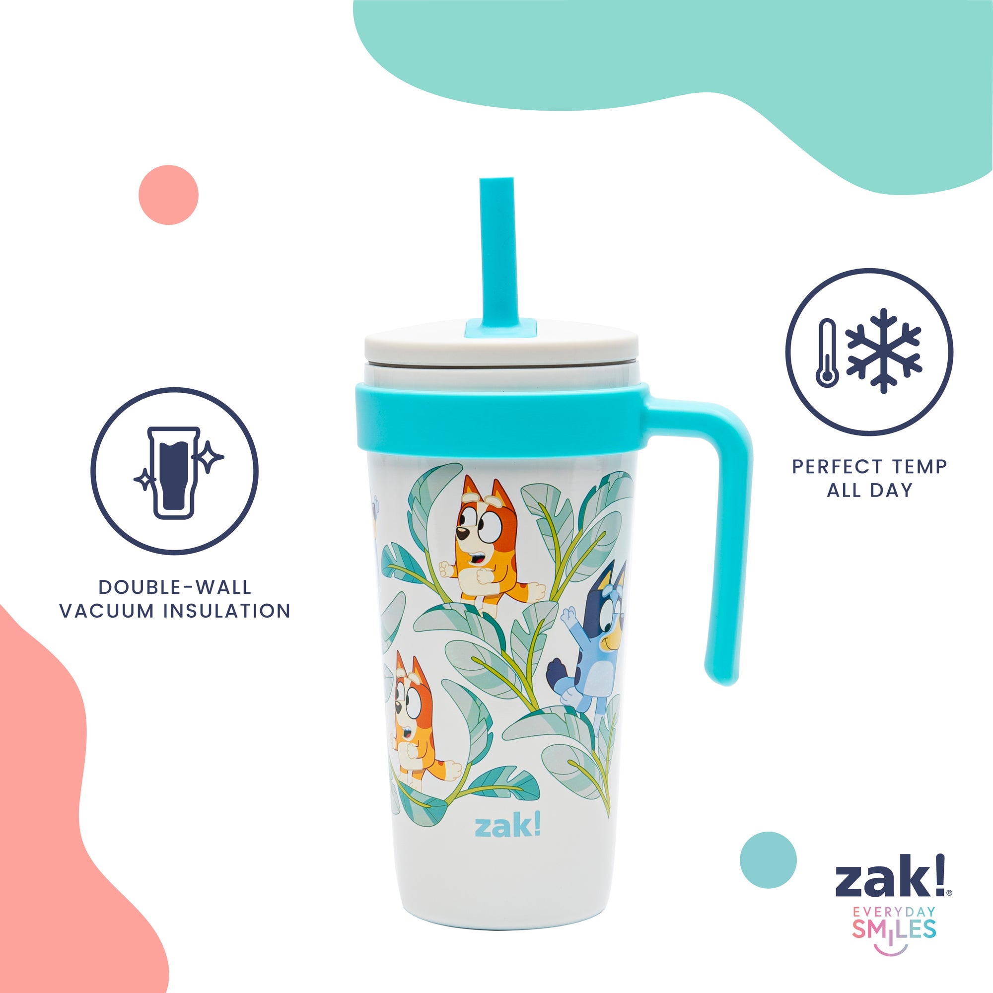 Fairway Kids Insulated Straw Tumbler - Bluey, 18 ounces